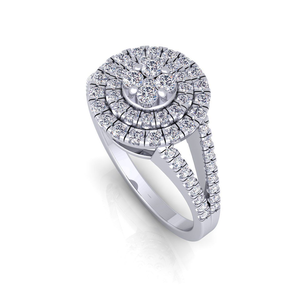 Luxury Halo Ring  3D print model_12