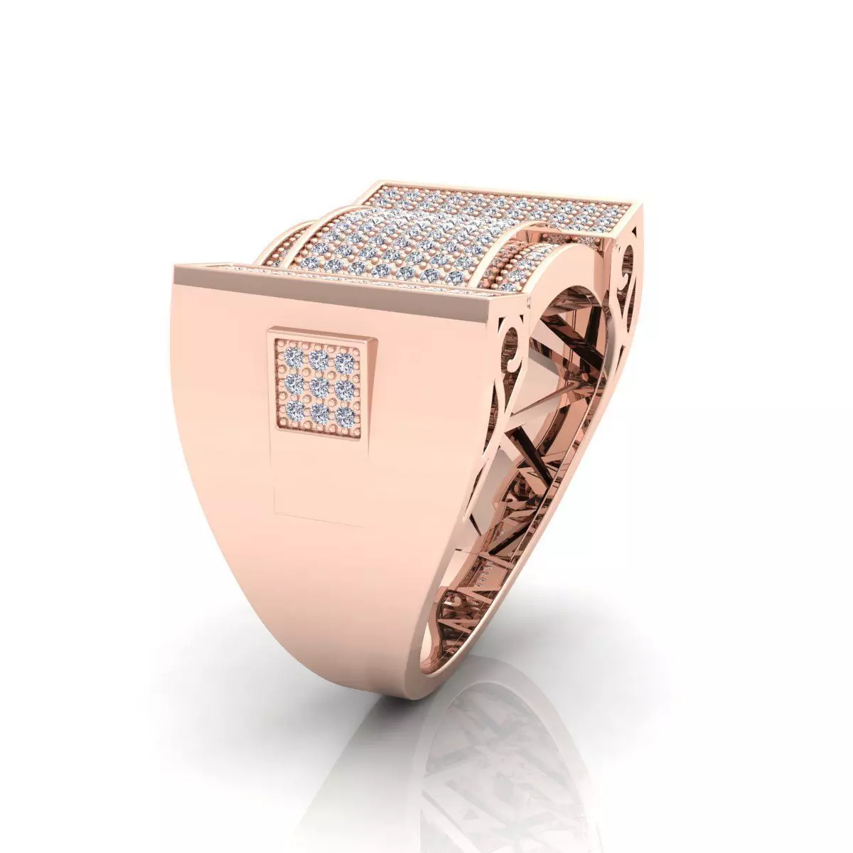 Fancy Mens Ring 08 3D print model_0