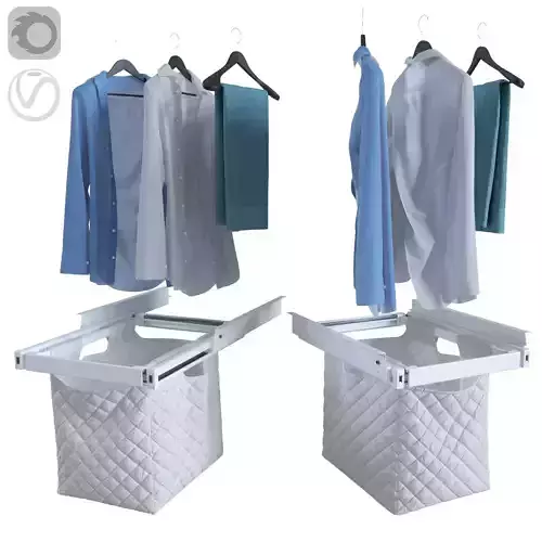 Hanging laundry basket Venus Vibo with decor