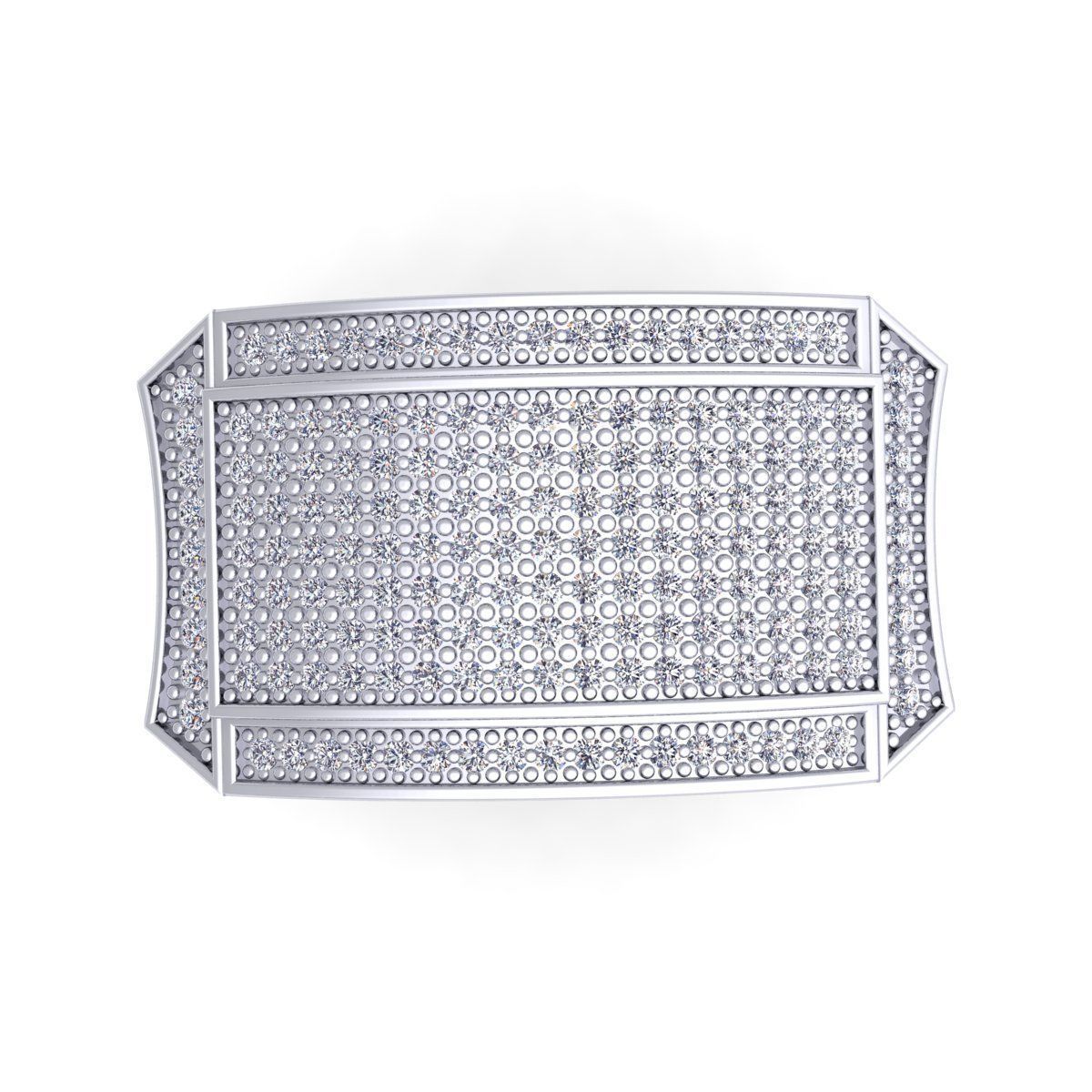 Diamond Mens Ring 09 3D print model_7