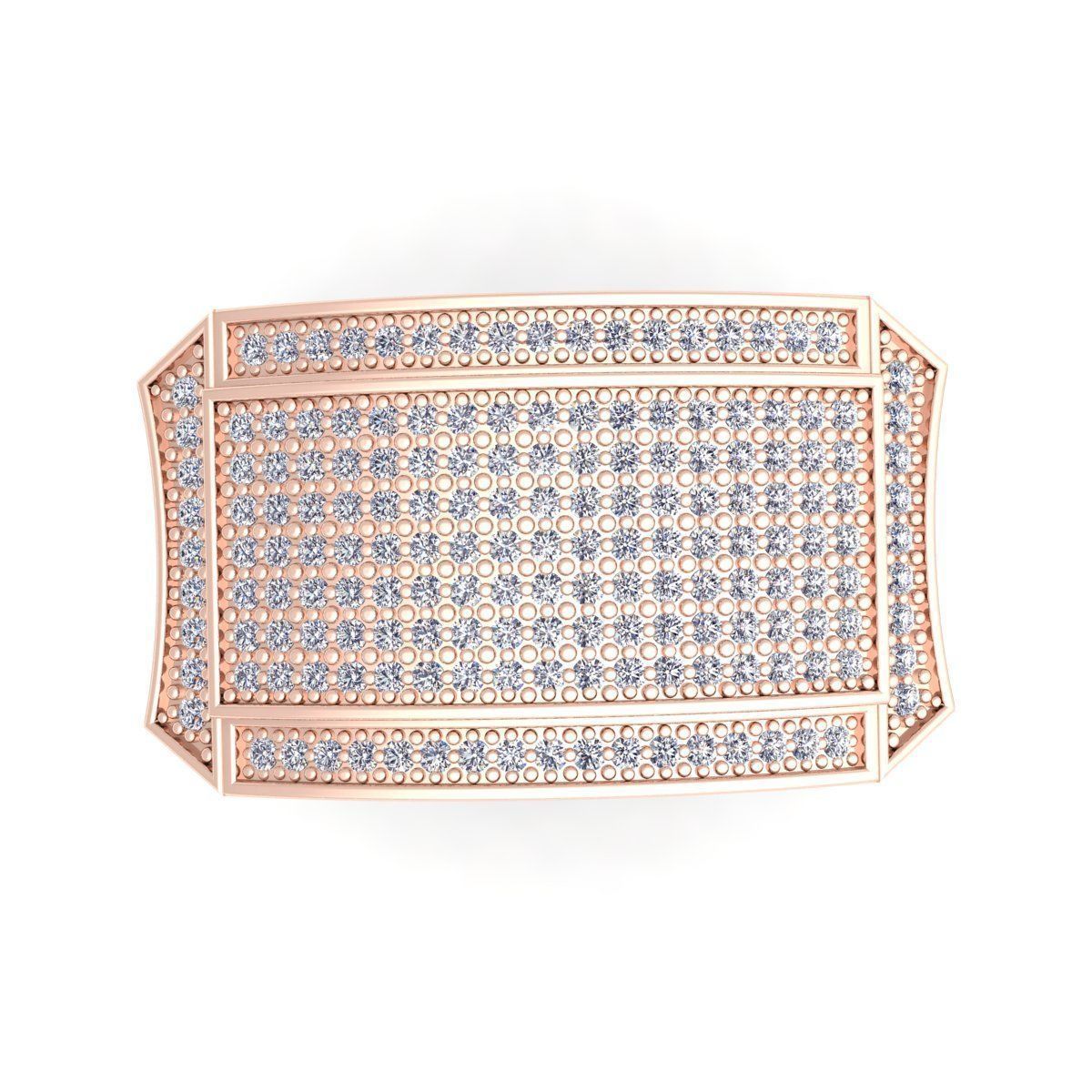 Diamond Mens Ring 09 3D print model_8