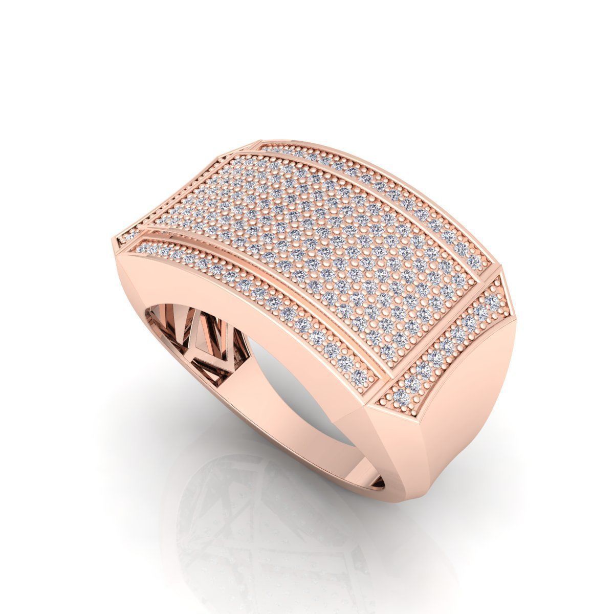 Diamond Mens Ring 09 3D print model_11