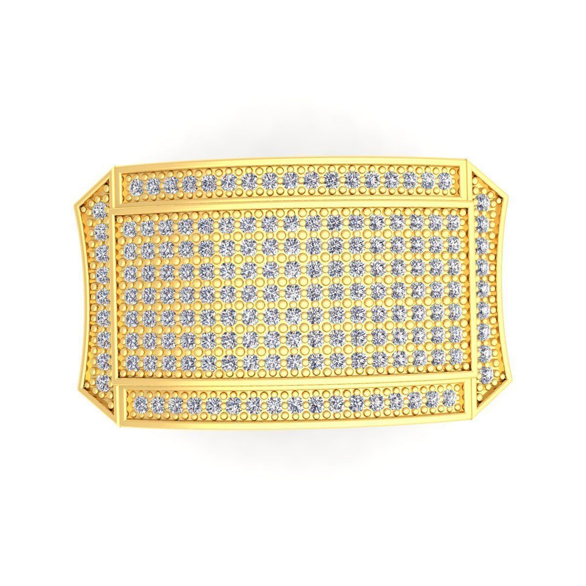 Diamond Mens Ring 09 3D print model_9