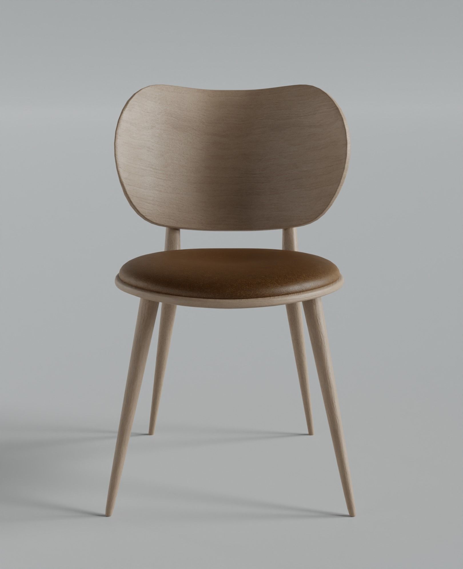 Wooden Table and Chair pack 3D model_3