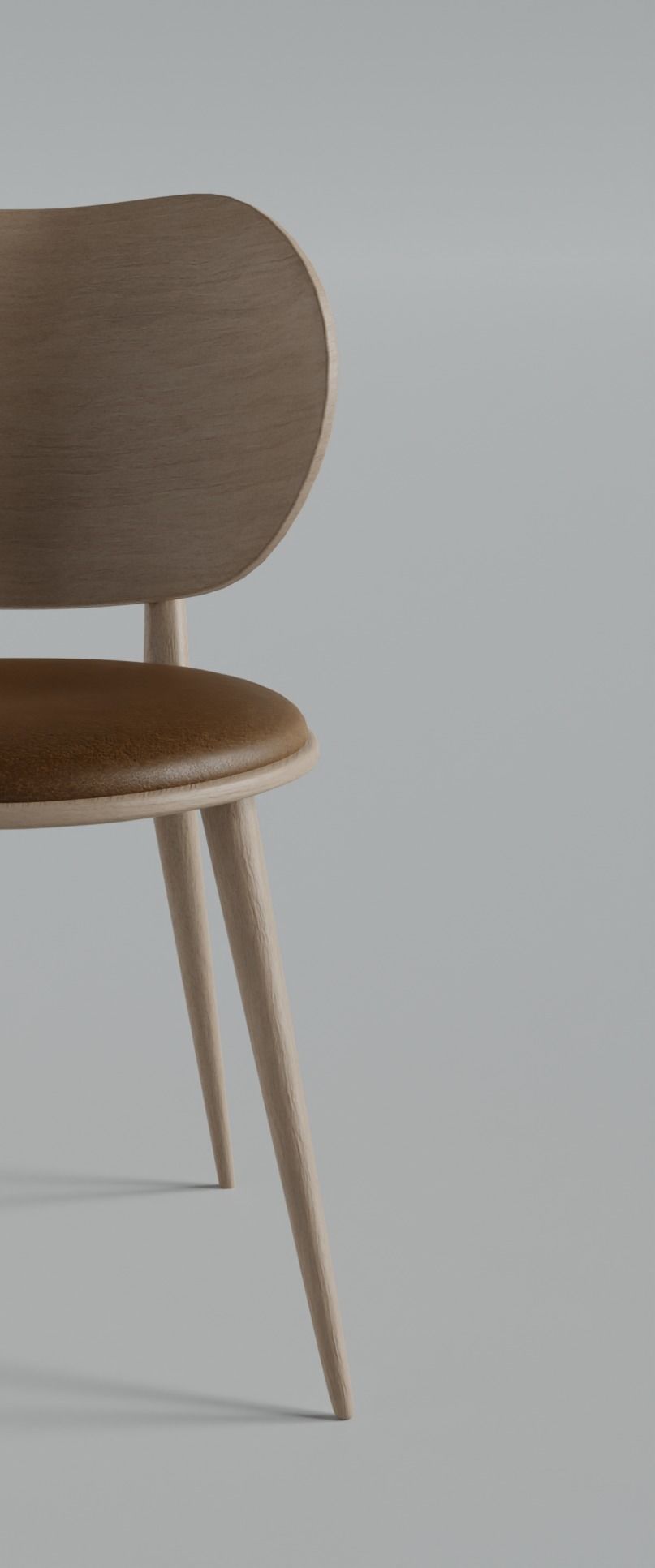 Wooden Table and Chair pack 3D model_7