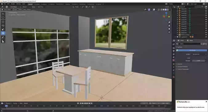 kitchen 3d model with texture