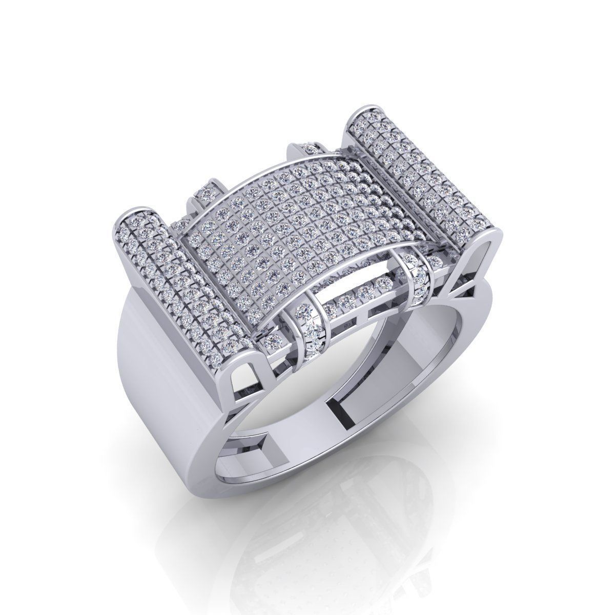 Fancy Mens Ring 11 3D print model_2