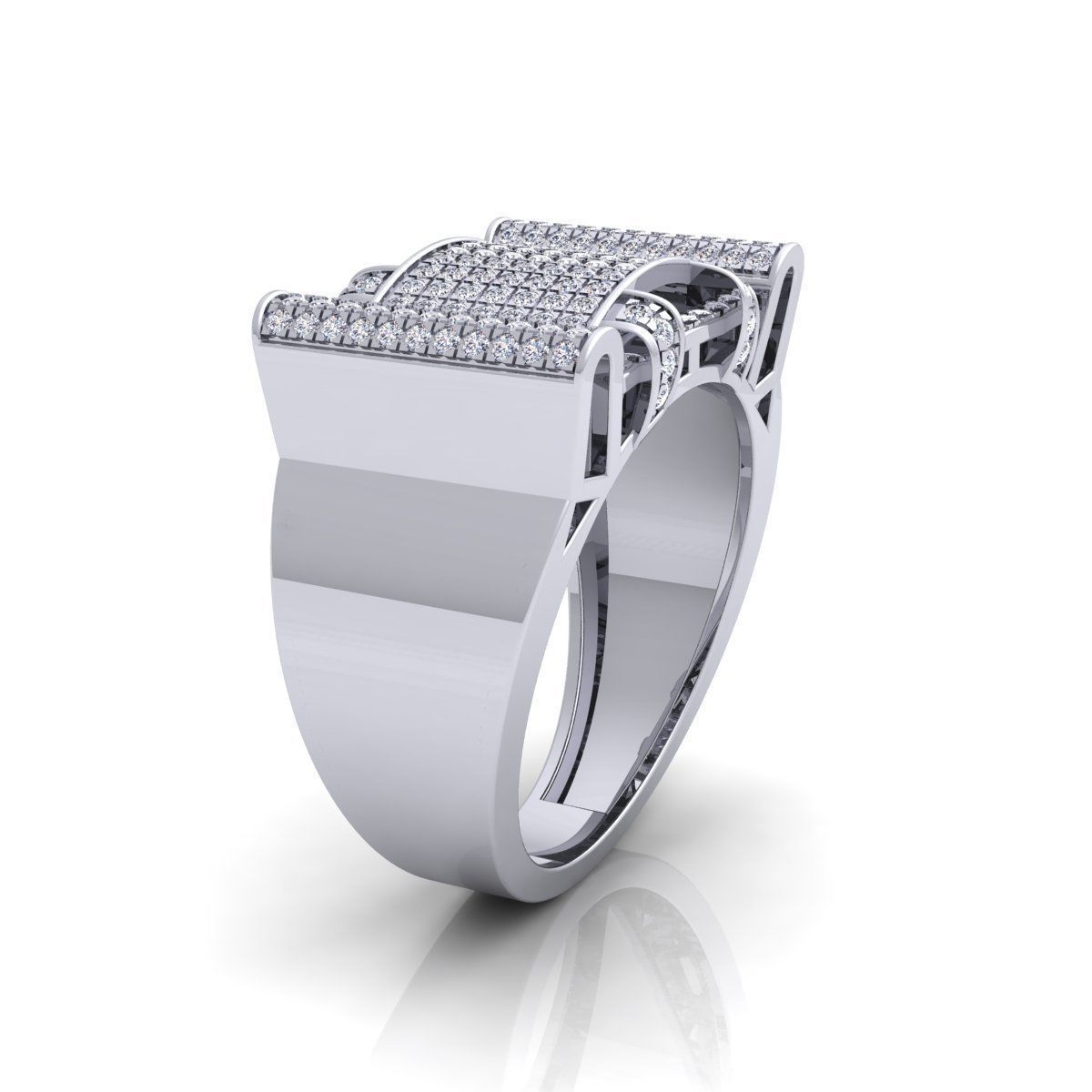 Fancy Mens Ring 11 3D print model_3