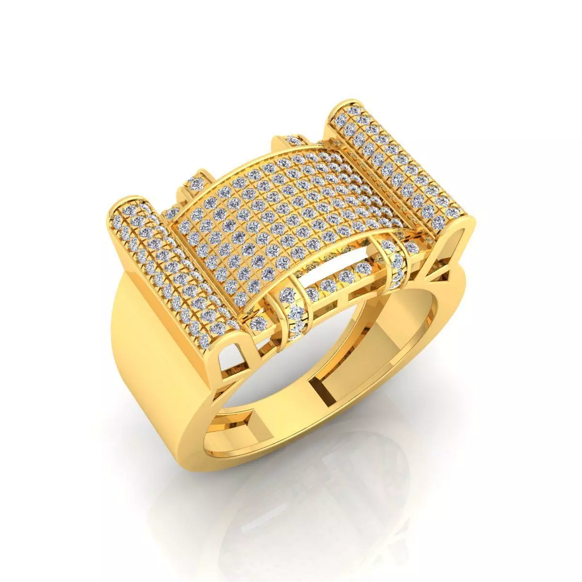 Fancy Mens Ring 11 3D print model_0