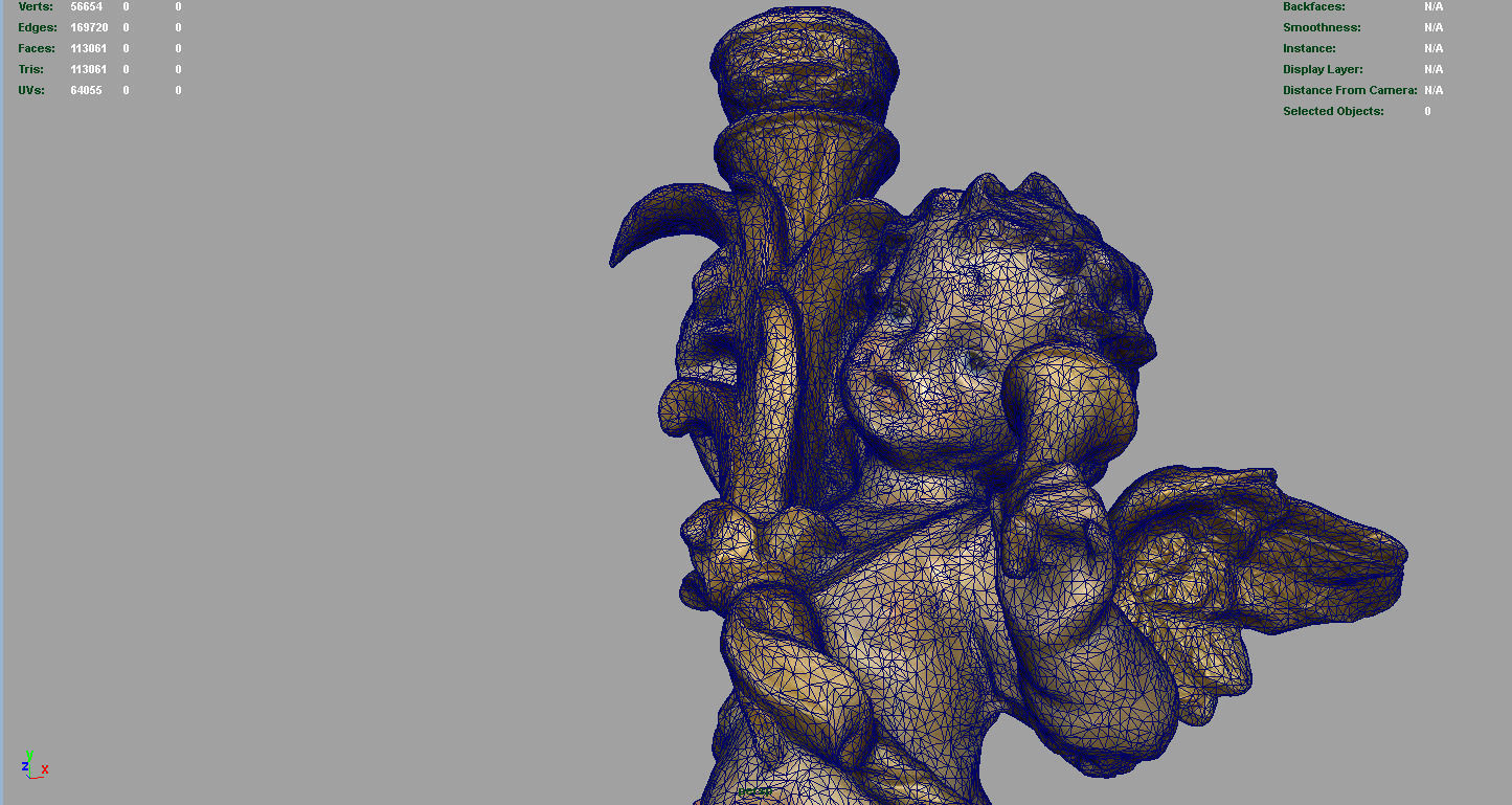 Angel Figure Low-poly 3D model_11