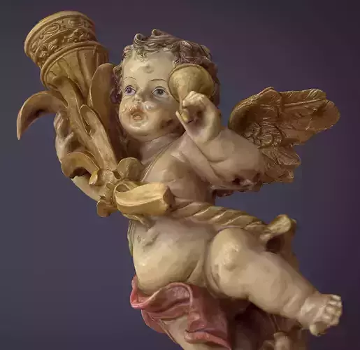 Angel Figure Low-poly 3D model