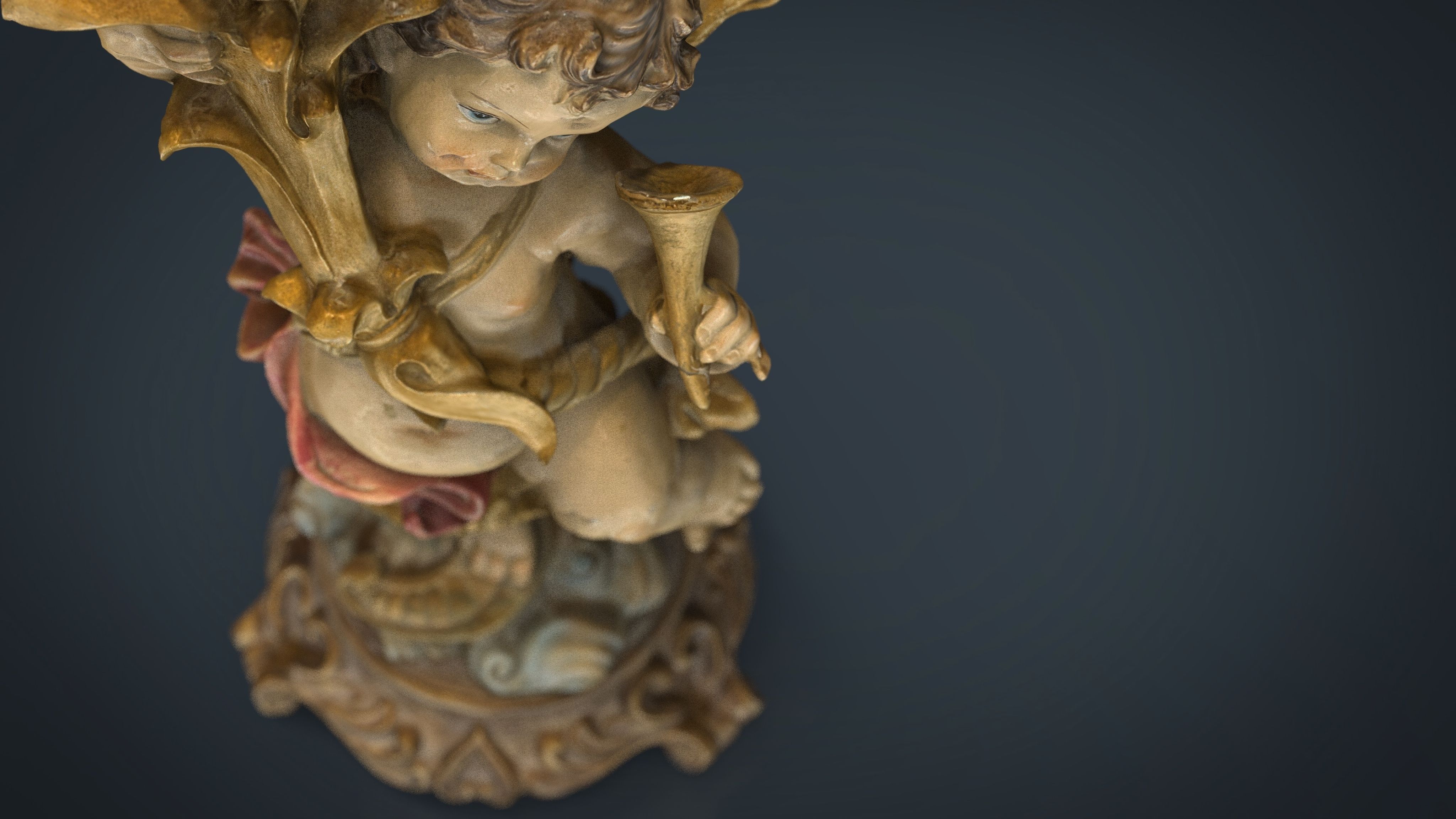 Angel Figure Low-poly 3D model_12