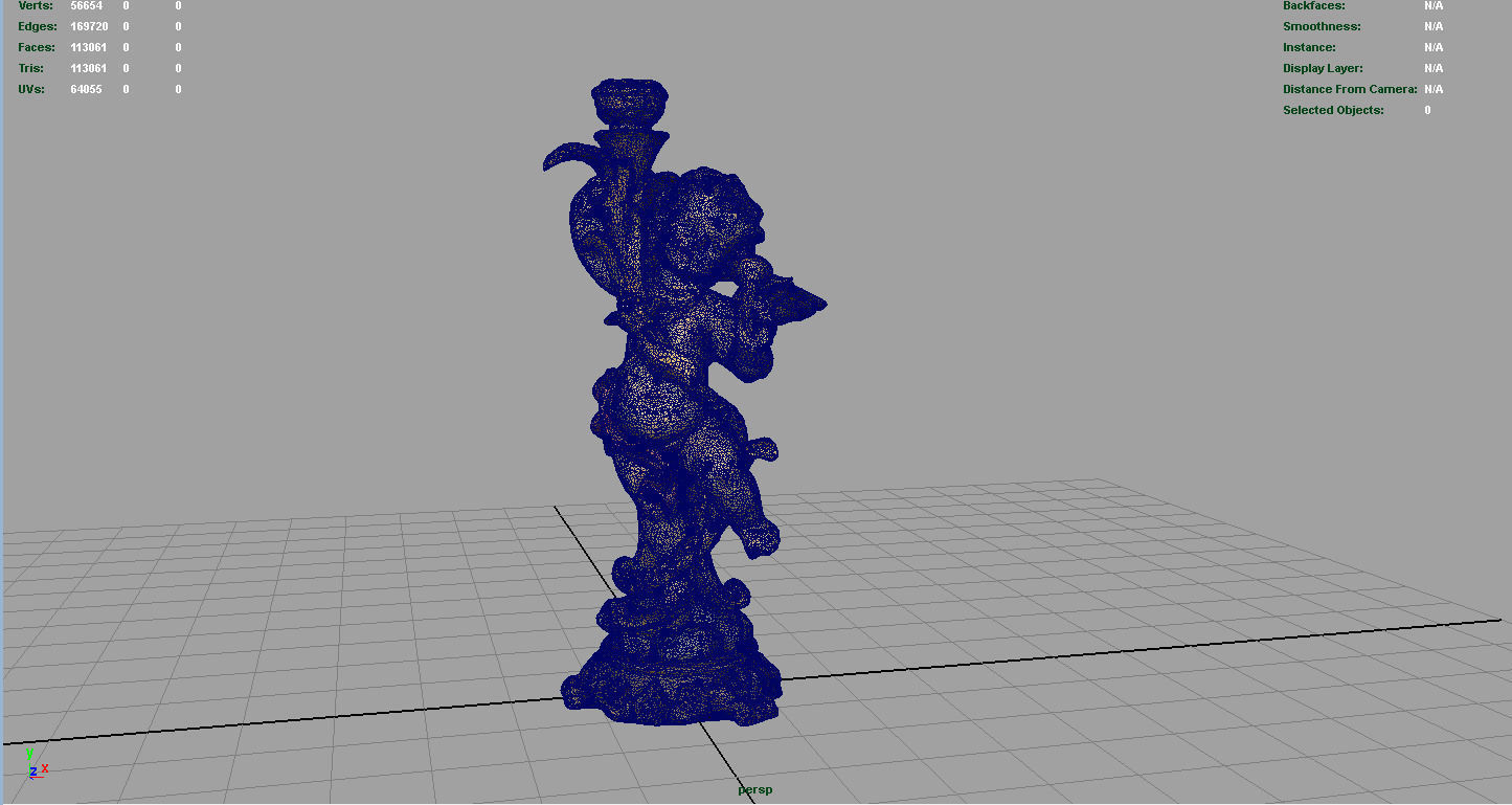 Angel Figure Low-poly 3D model_3