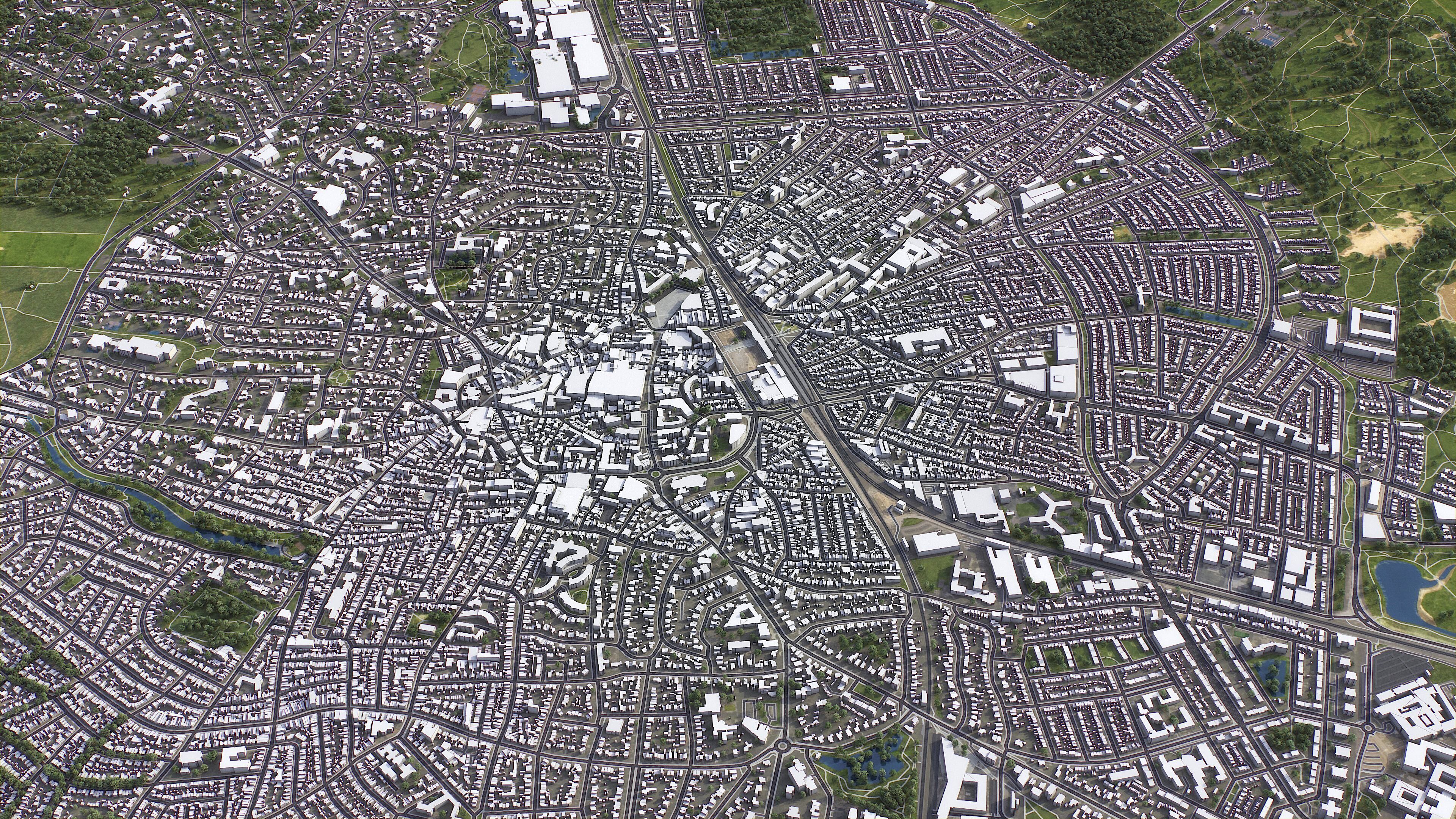 Hilversum - 3D City Model Low-poly 3D model_2
