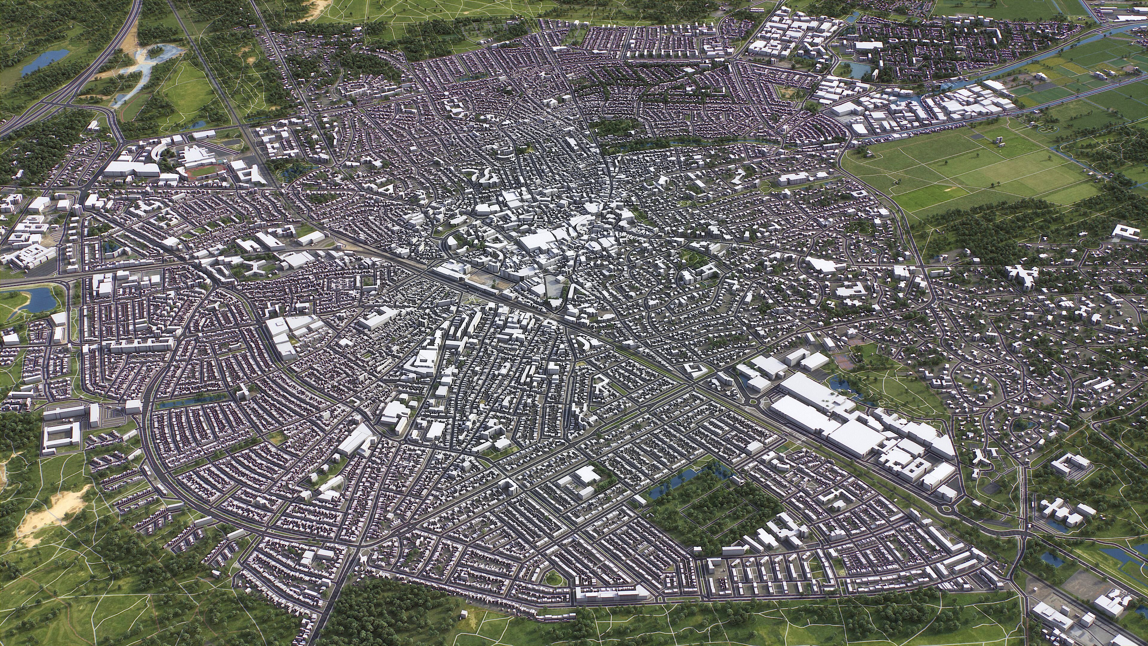 Hilversum - 3D City Model Low-poly 3D model_5