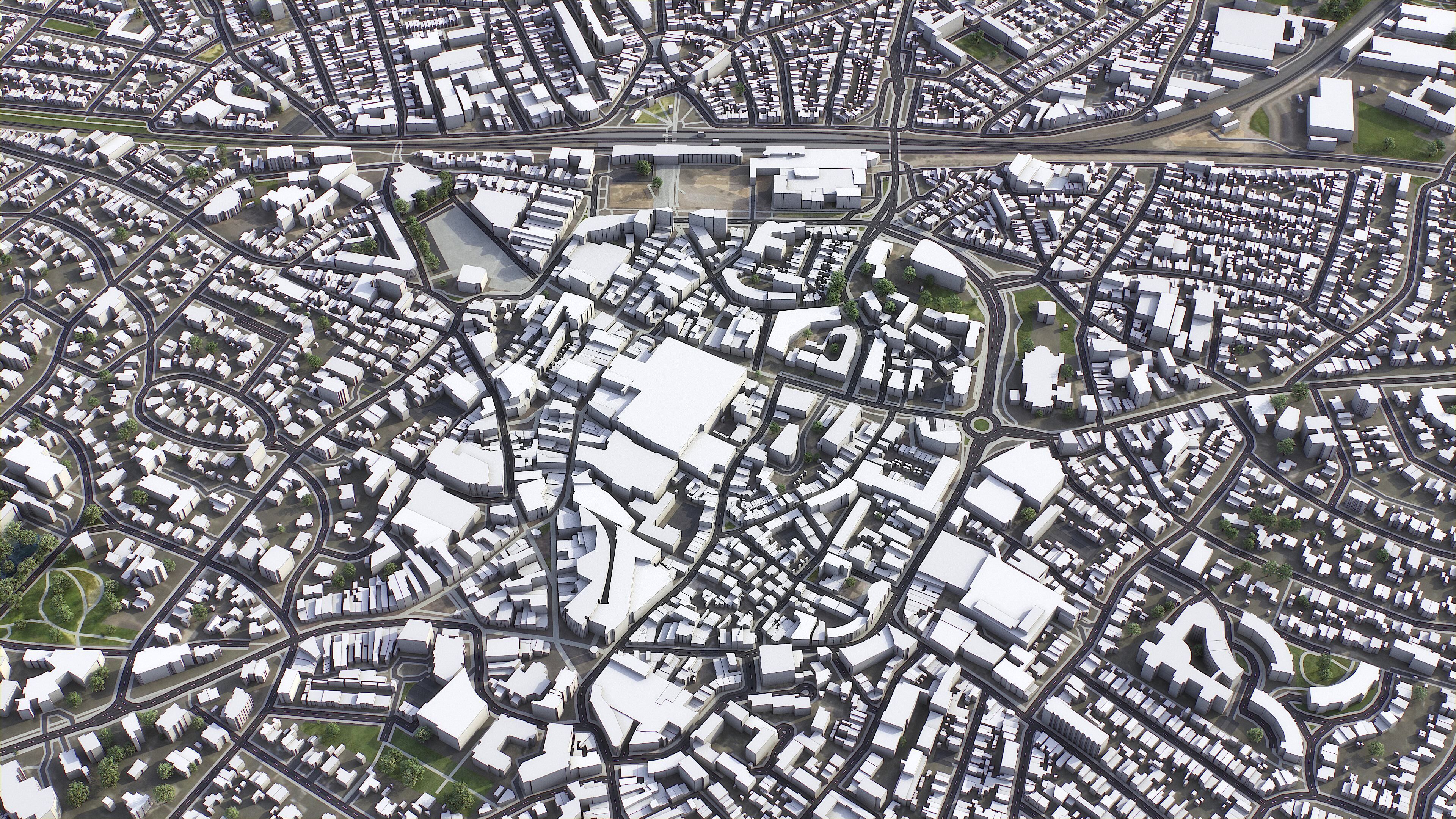 Hilversum - 3D City Model Low-poly 3D model_3