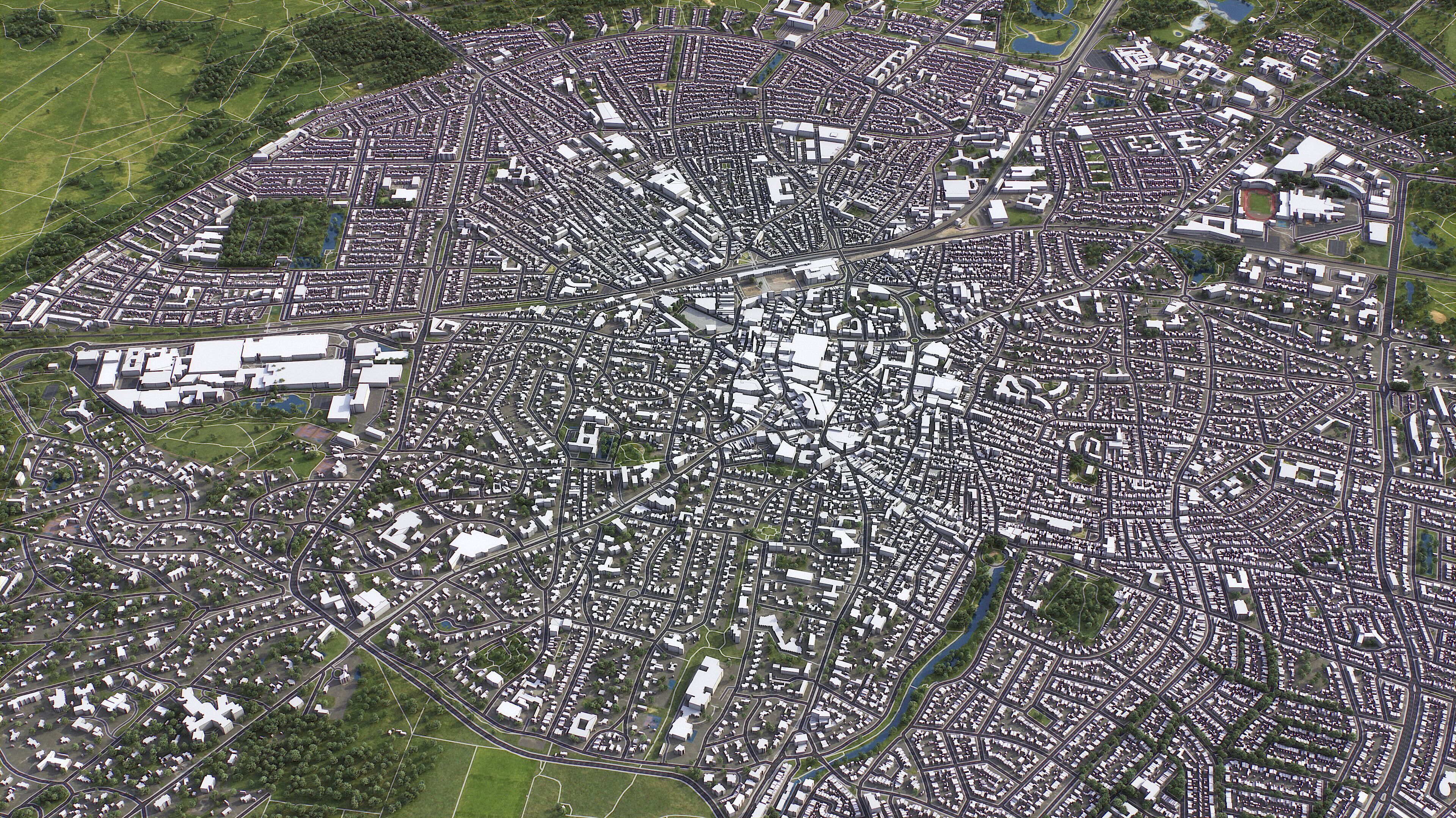 Hilversum - 3D City Model Low-poly 3D model_8