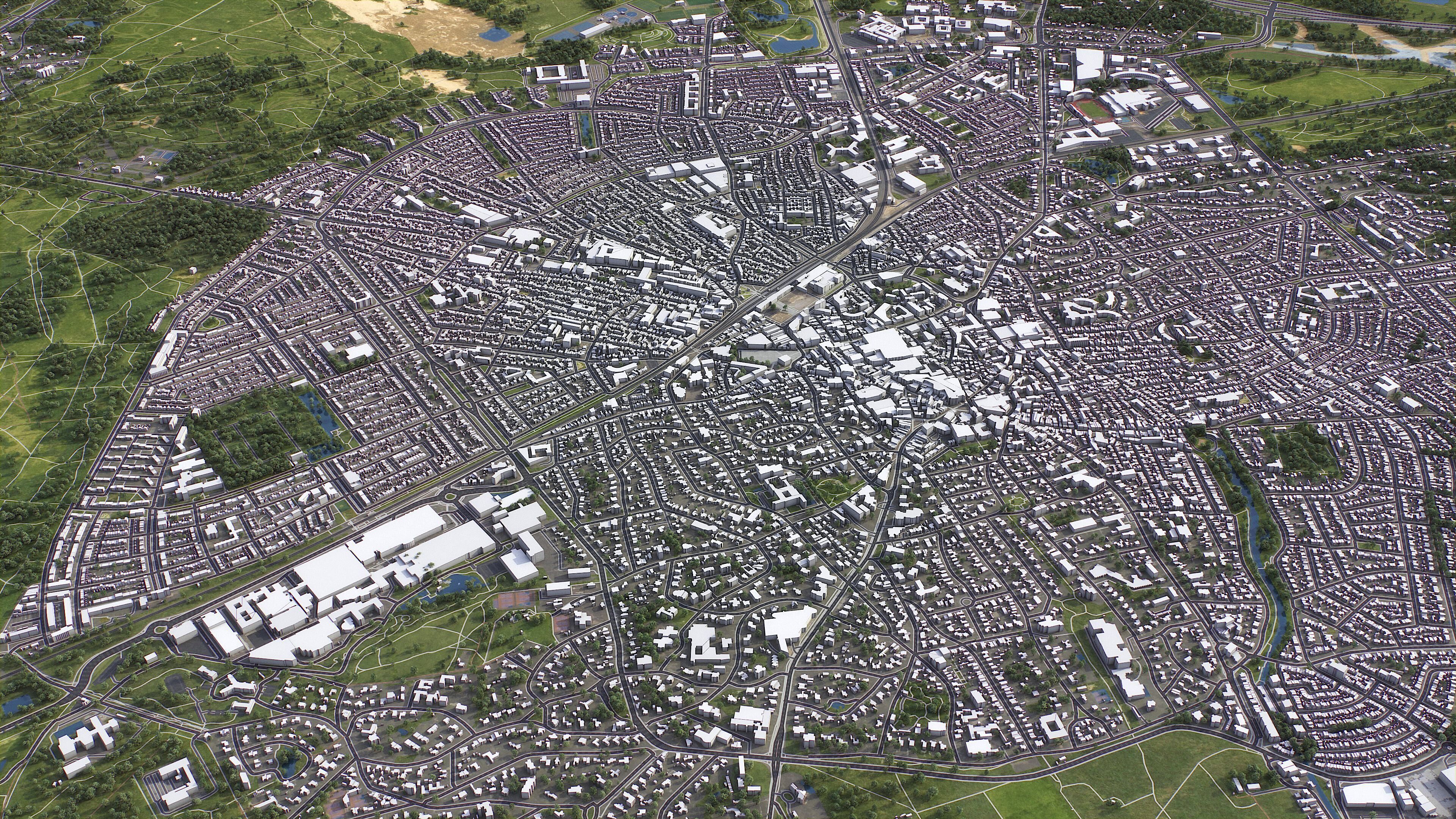 Hilversum - 3D City Model Low-poly 3D model_6