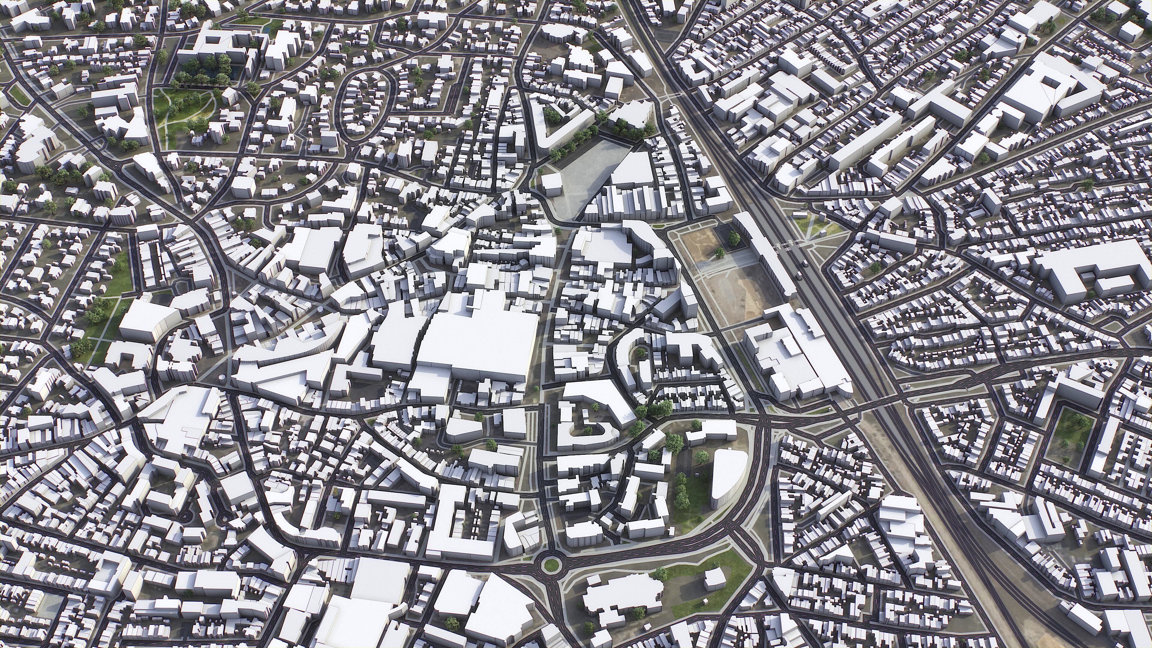 Hilversum - 3D City Model Low-poly 3D model_4