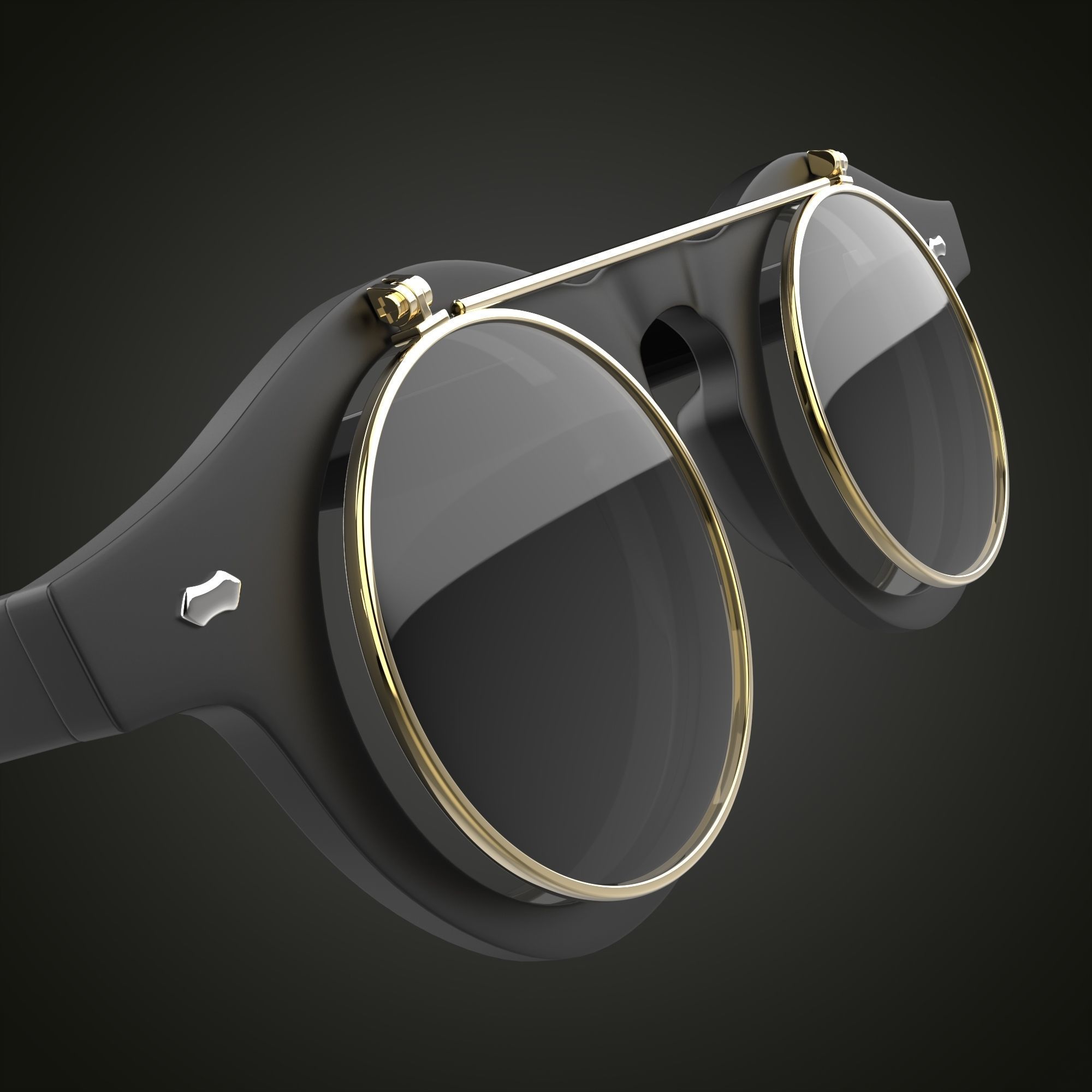 Flip-up Sunglasses 3D model_5