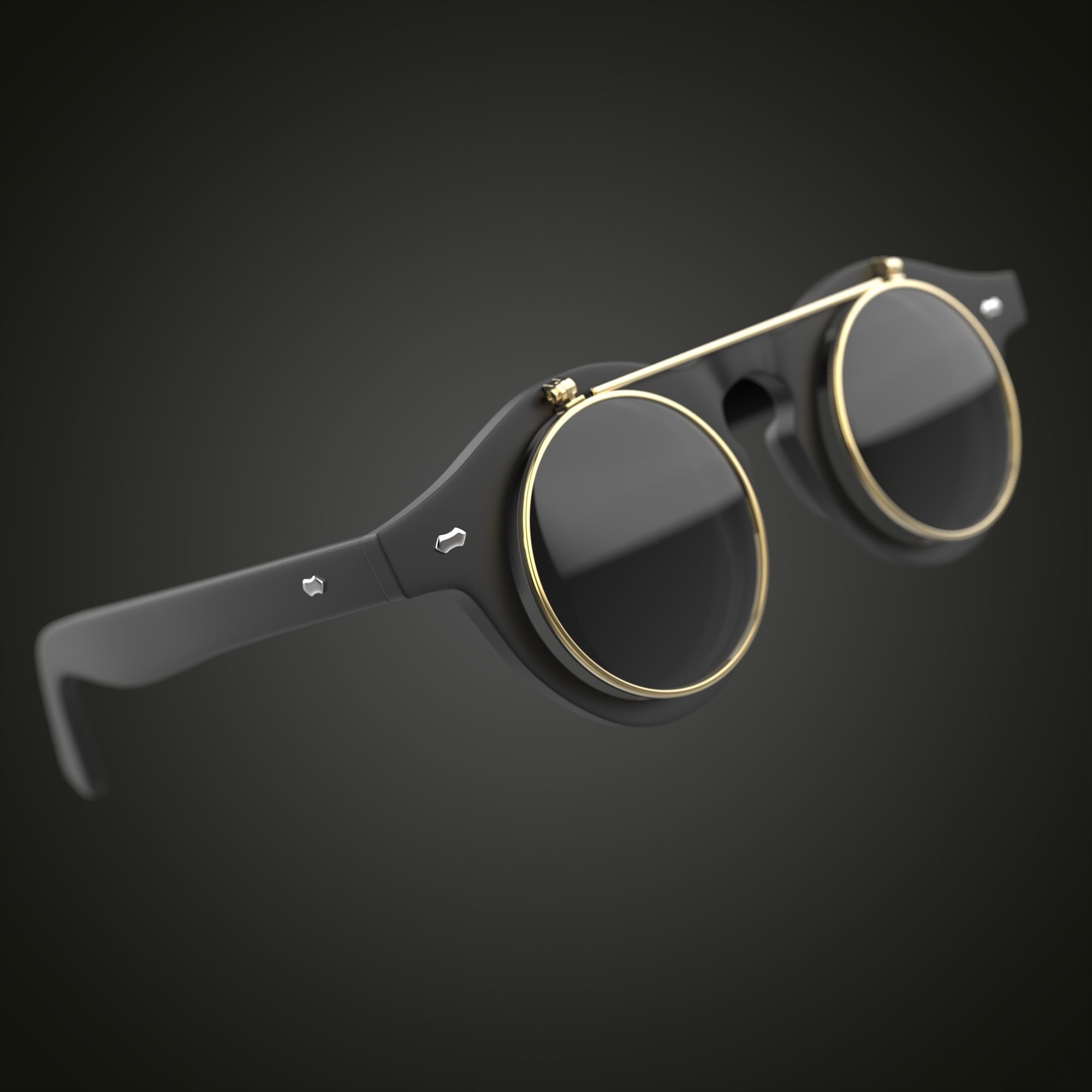 Flip-up Sunglasses 3D model_2