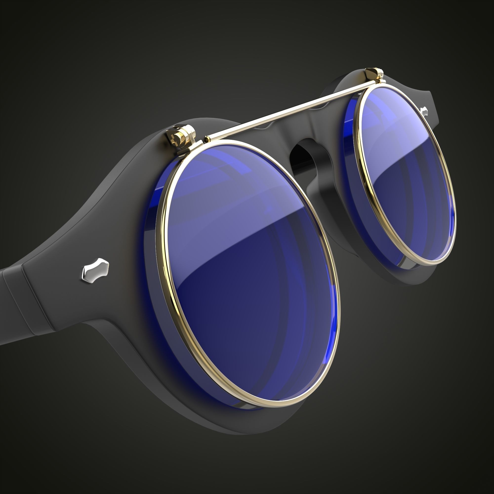 Flip-up Sunglasses 3D model_4