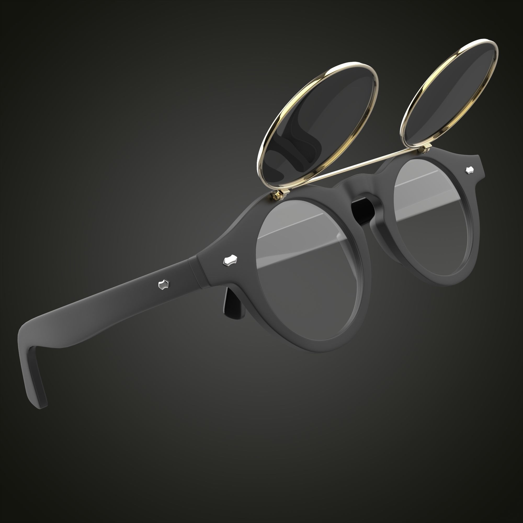 Flip-up Sunglasses 3D model_7