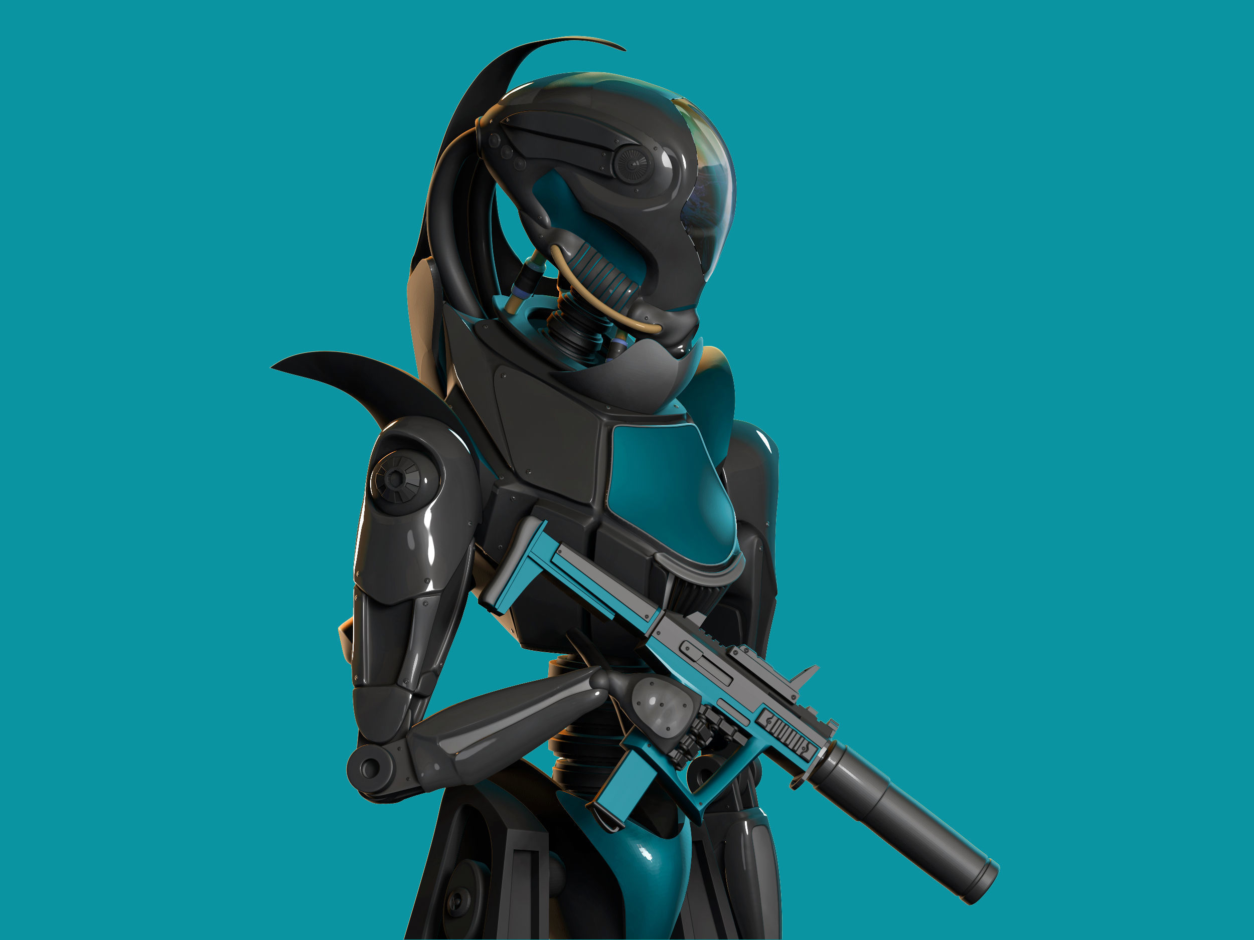robo scifi 3D model_2