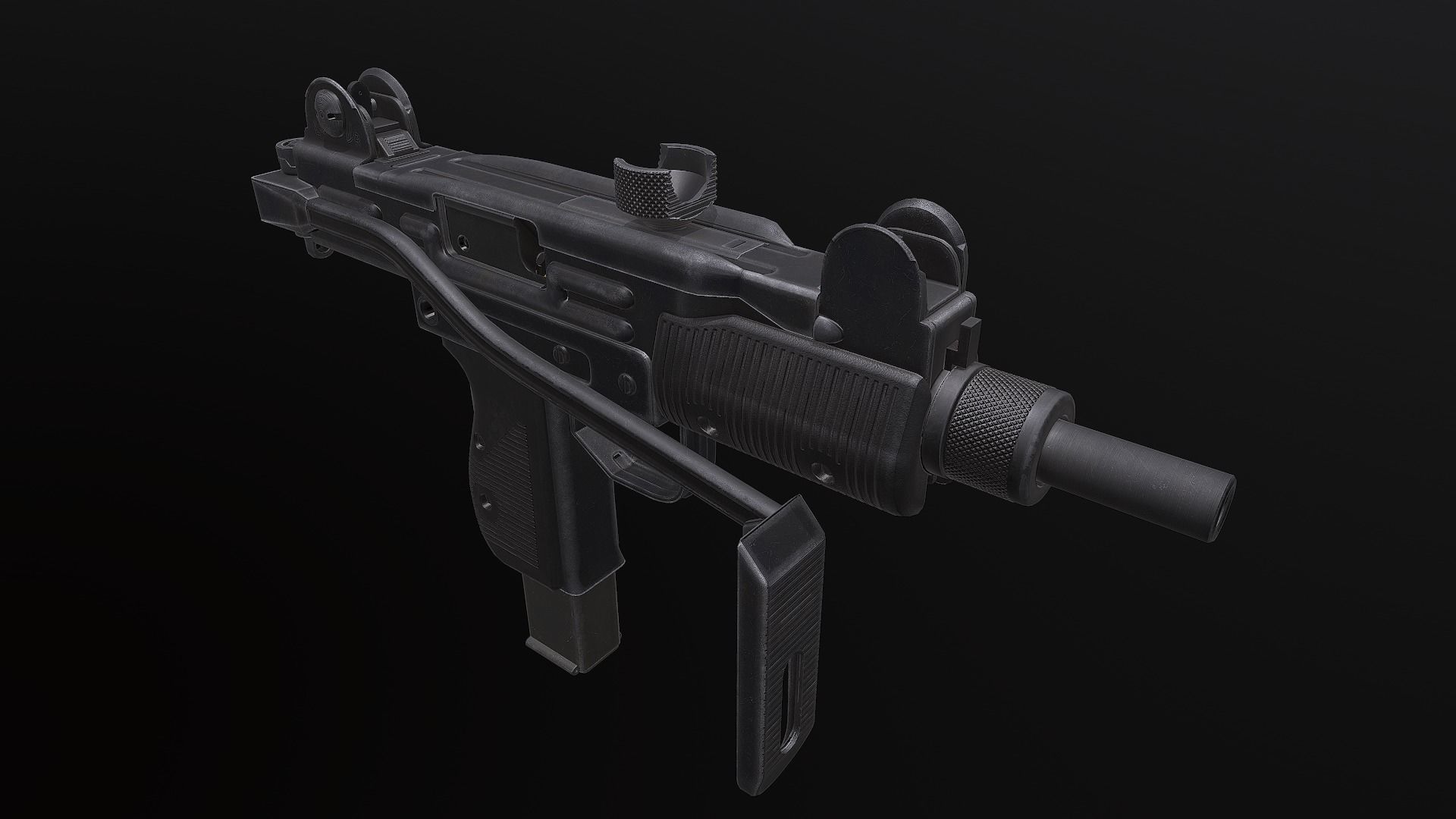 UZI - Submachine Gun 3D model_9
