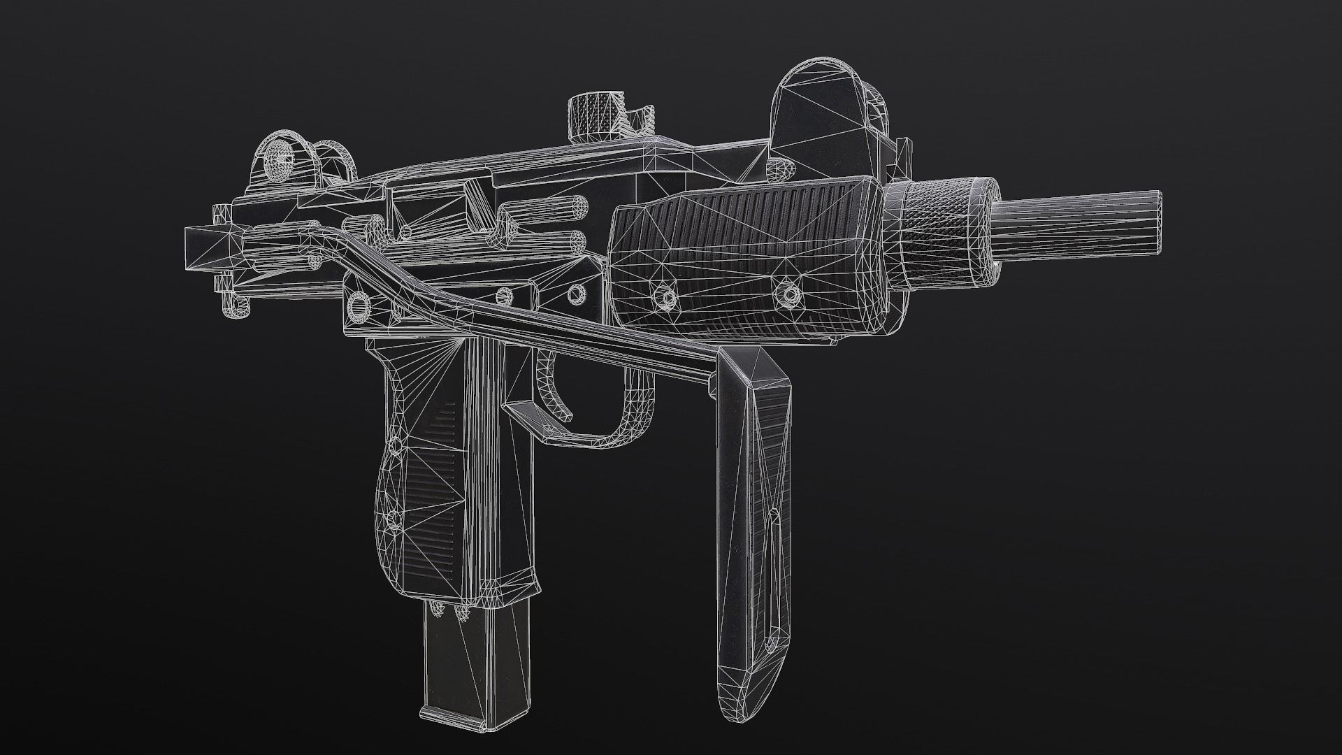 UZI - Submachine Gun 3D model_14