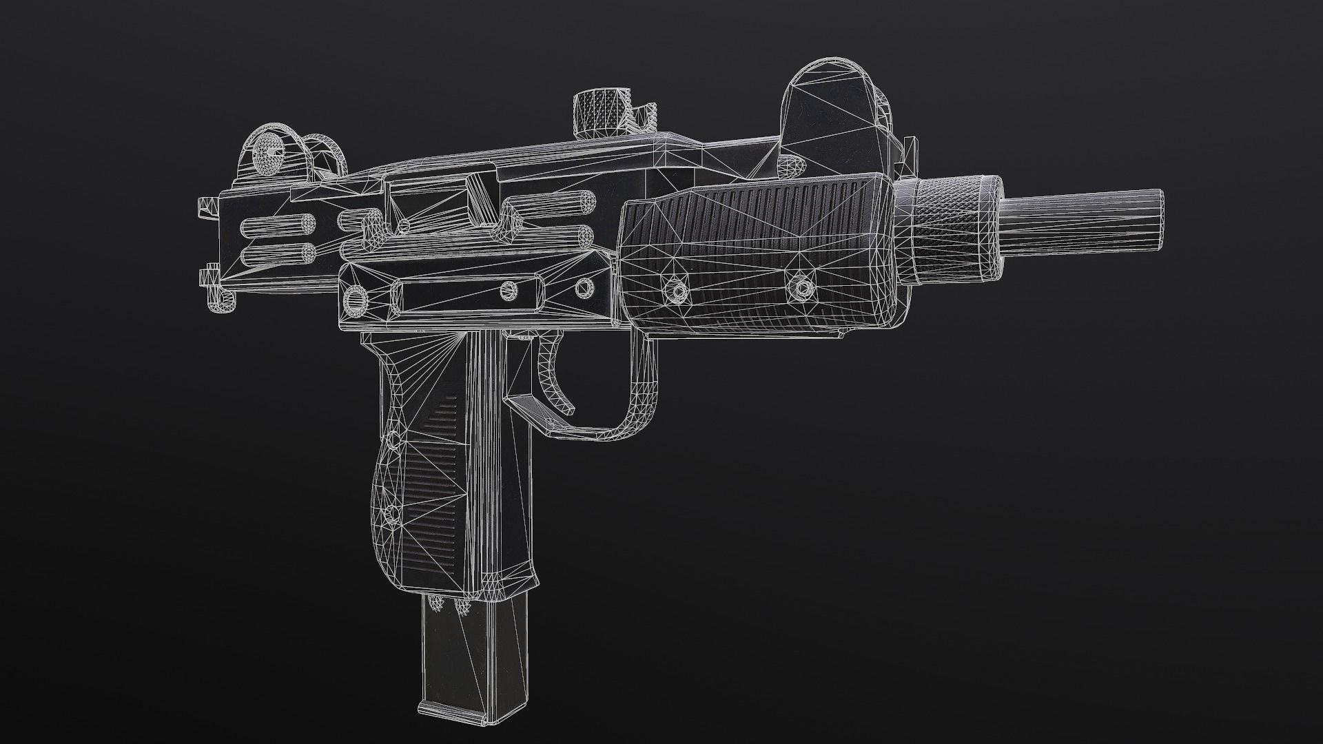 UZI - Submachine Gun 3D model_2