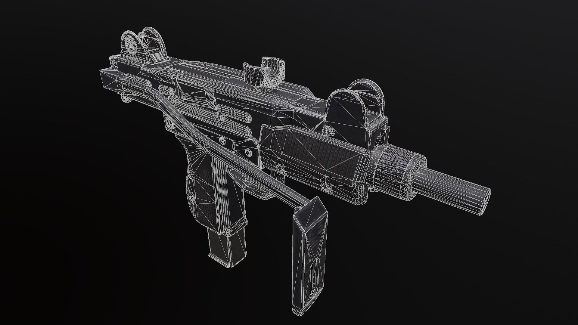 UZI - Submachine Gun 3D model_10