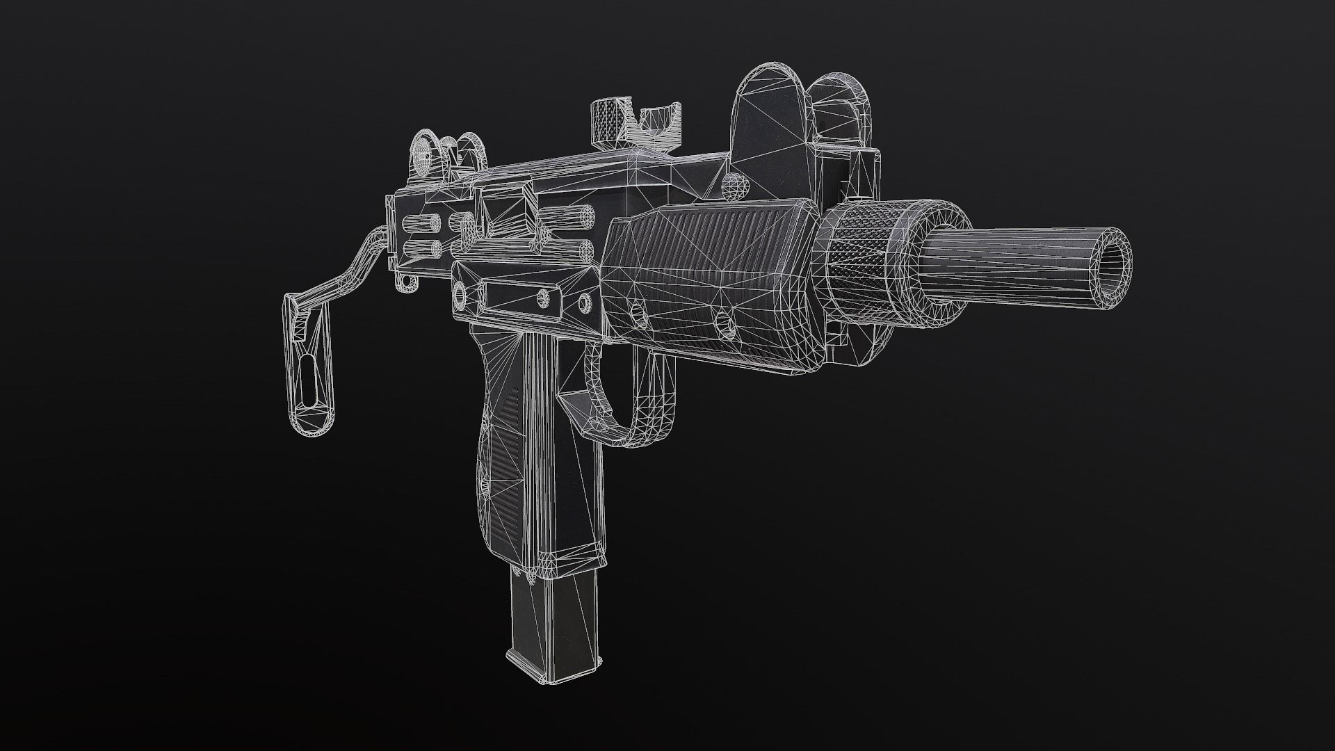 UZI - Submachine Gun 3D model_8