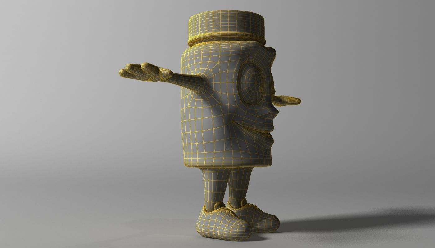 Cartoon Covid Killer RIGGED and Animated Low-poly 3D model_7