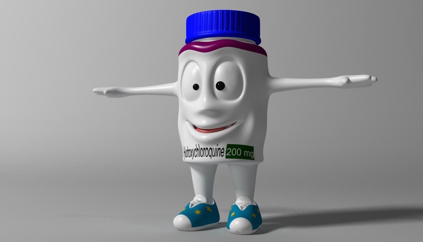 Cartoon Covid Killer RIGGED and Animated Low-poly 3D model_4