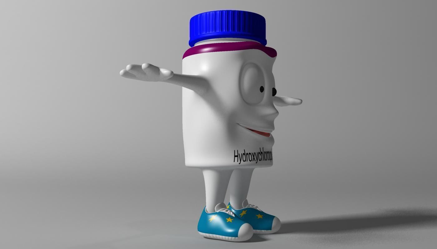 Cartoon Covid Killer RIGGED and Animated Low-poly 3D model_5