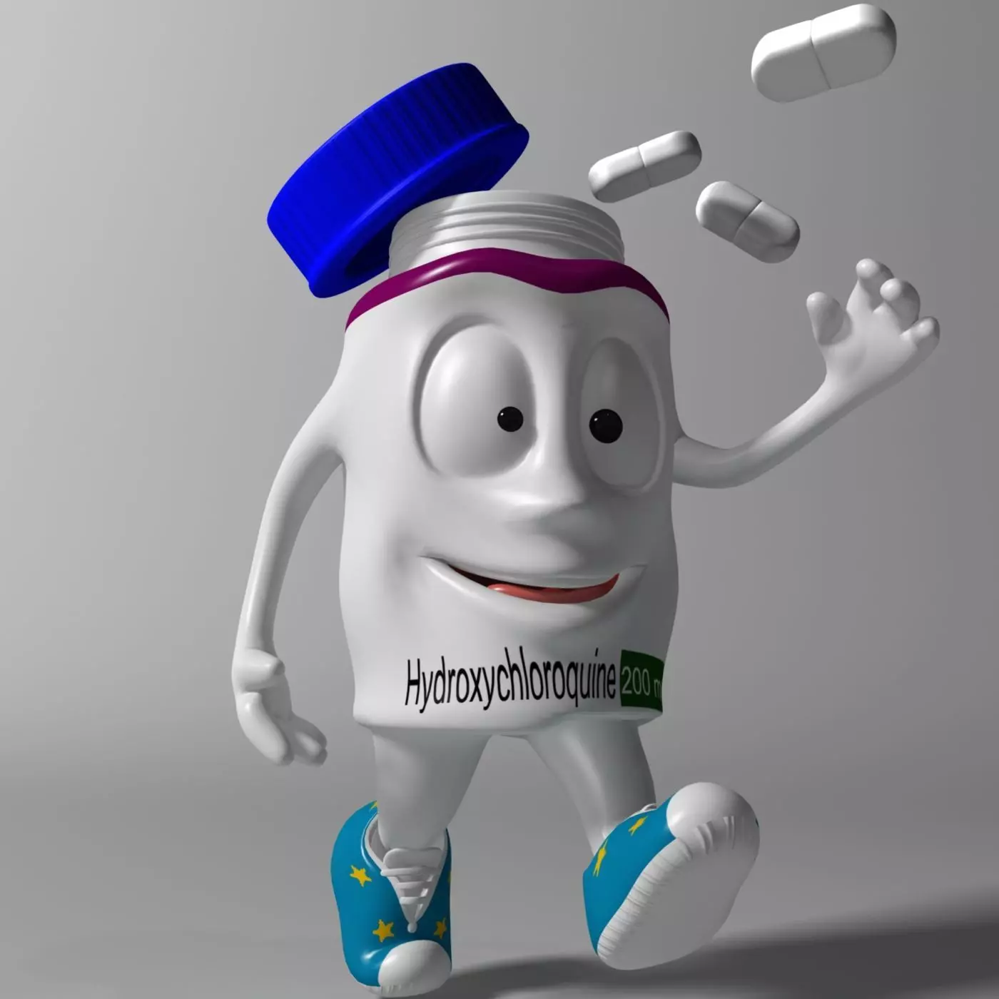 Cartoon Covid Killer RIGGED and Animated Low-poly 3D model_0