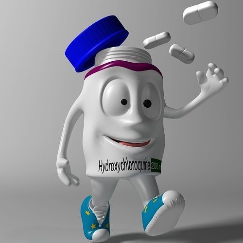 Cartoon Covid Killer RIGGED and Animated Low-poly 3D model