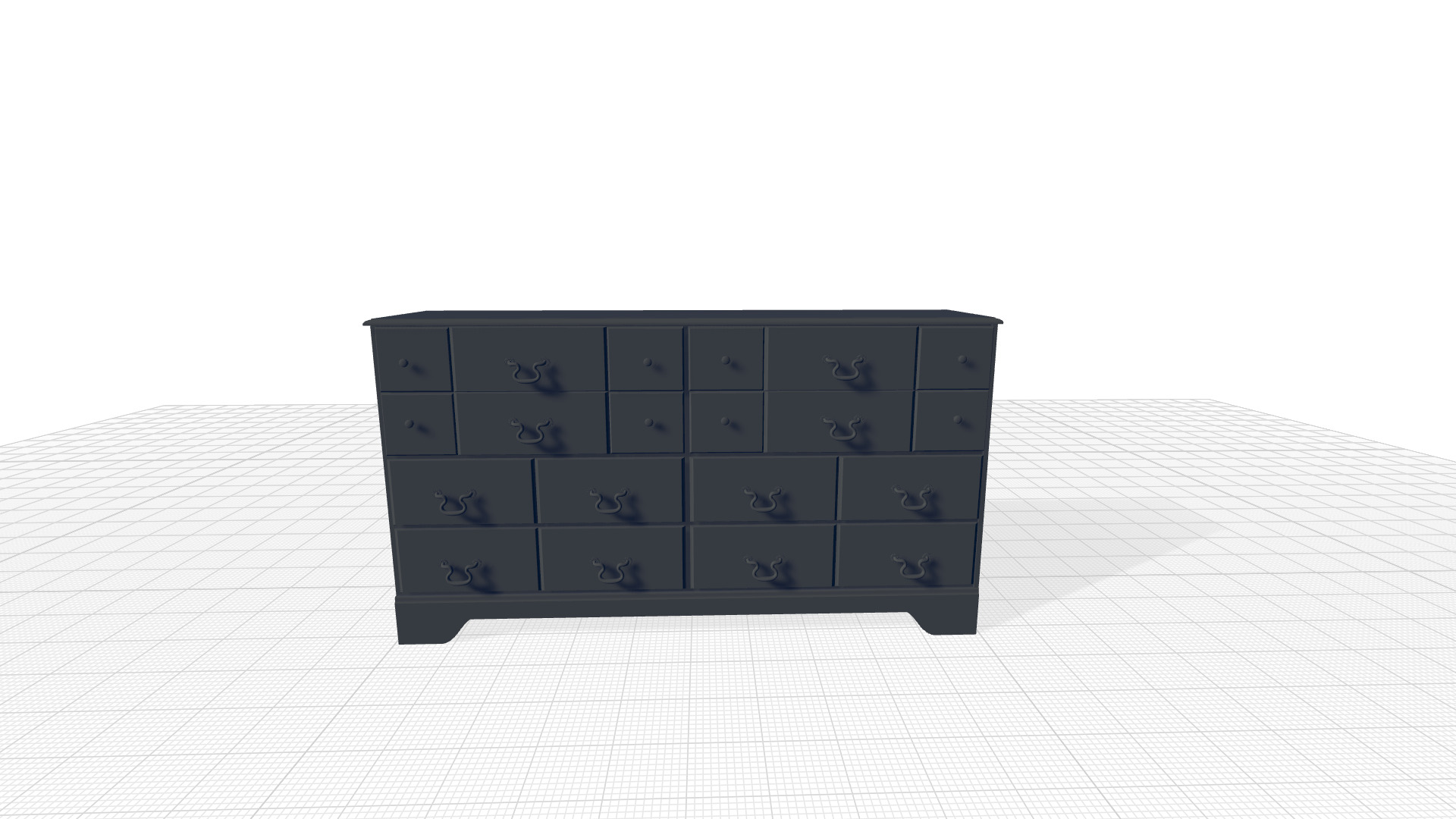 Cabinet wooden chest of drawers 3D model_7