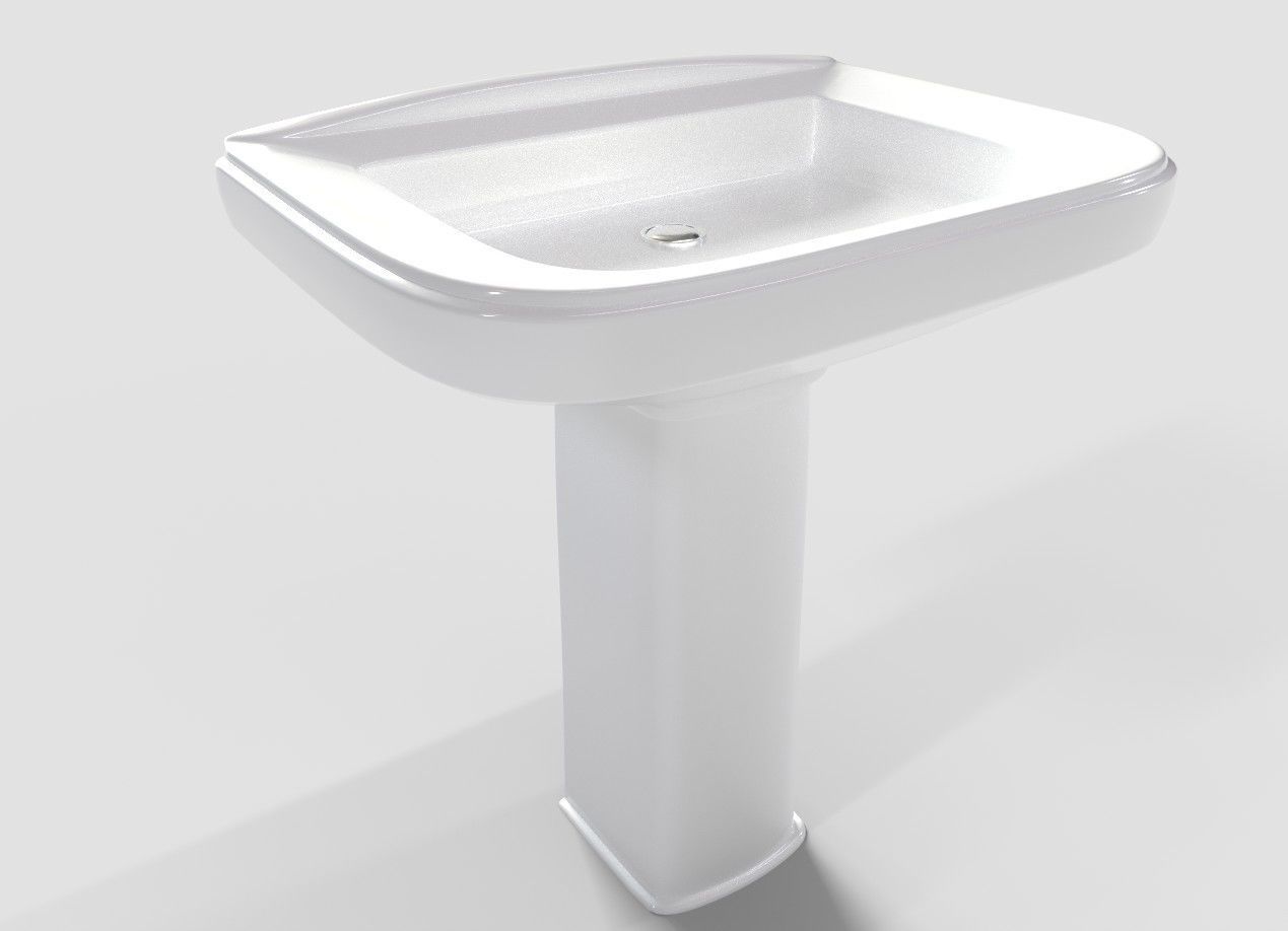 Vortens Velezza Pedestal Bathroom Sink 3D model CGTrader