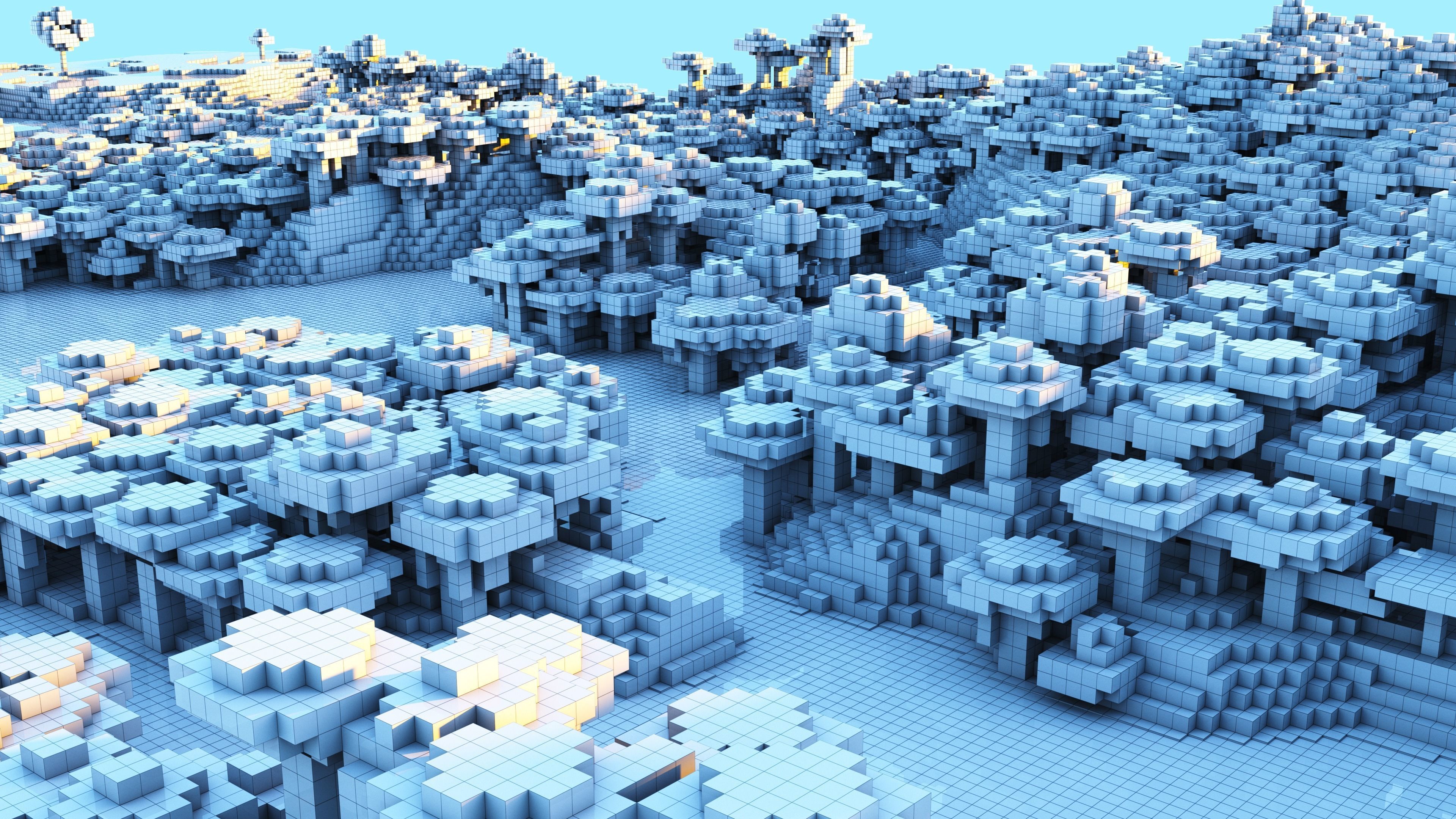 Minecraft Lakey - Forest Landscape 3D model_16