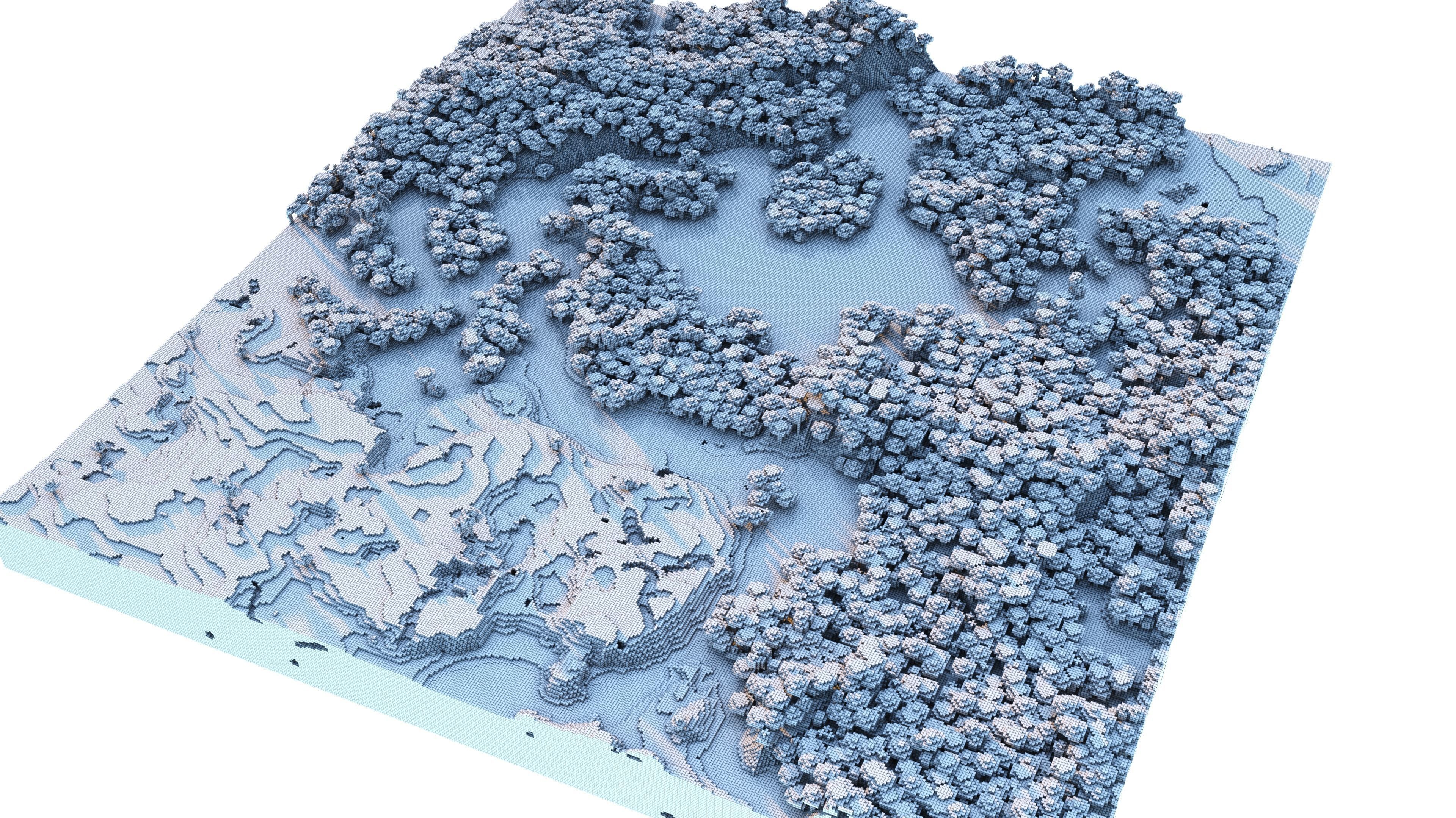 Minecraft Lakey - Forest Landscape 3D model_20