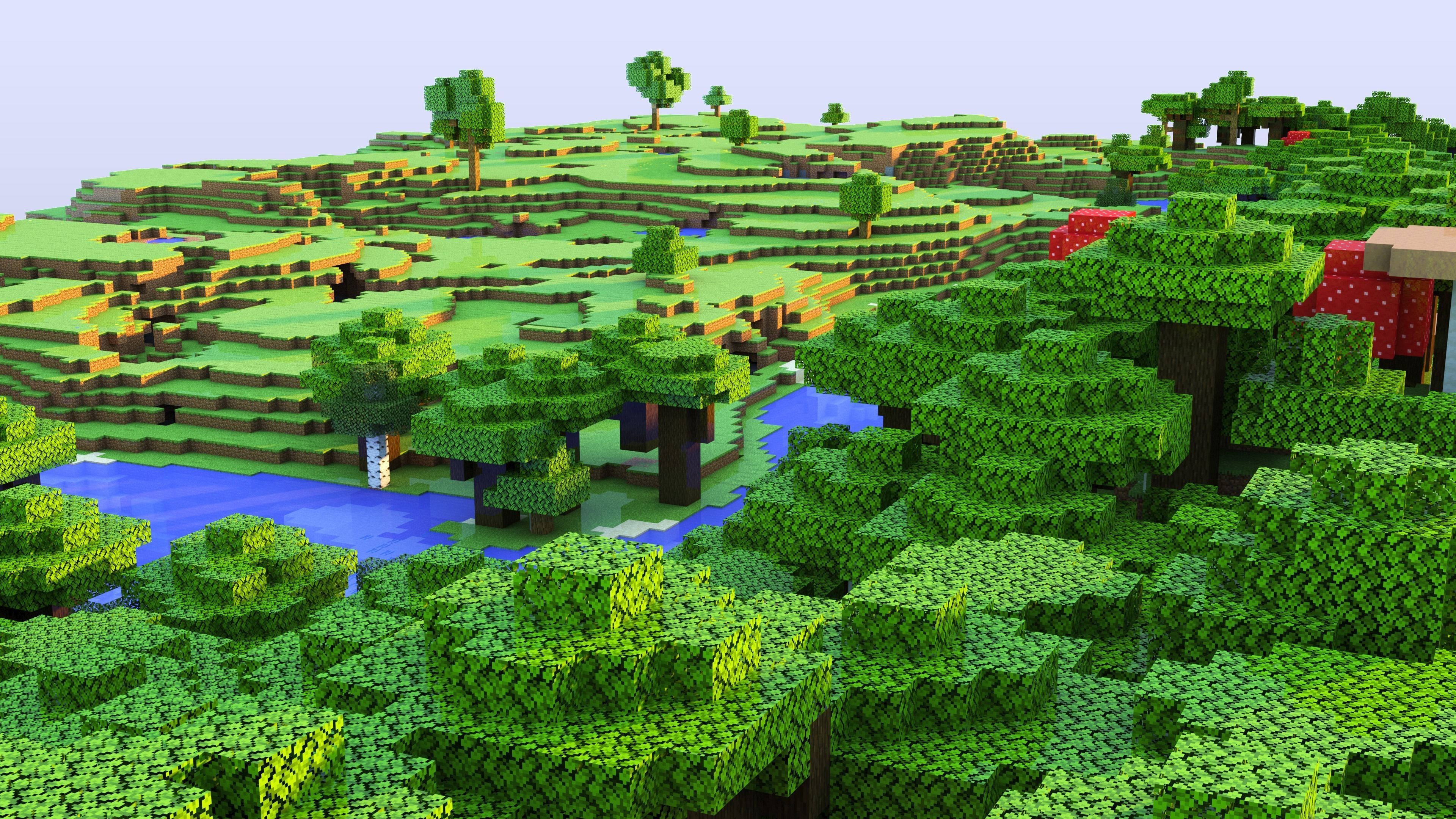 Minecraft Lakey - Forest Landscape 3D model_4