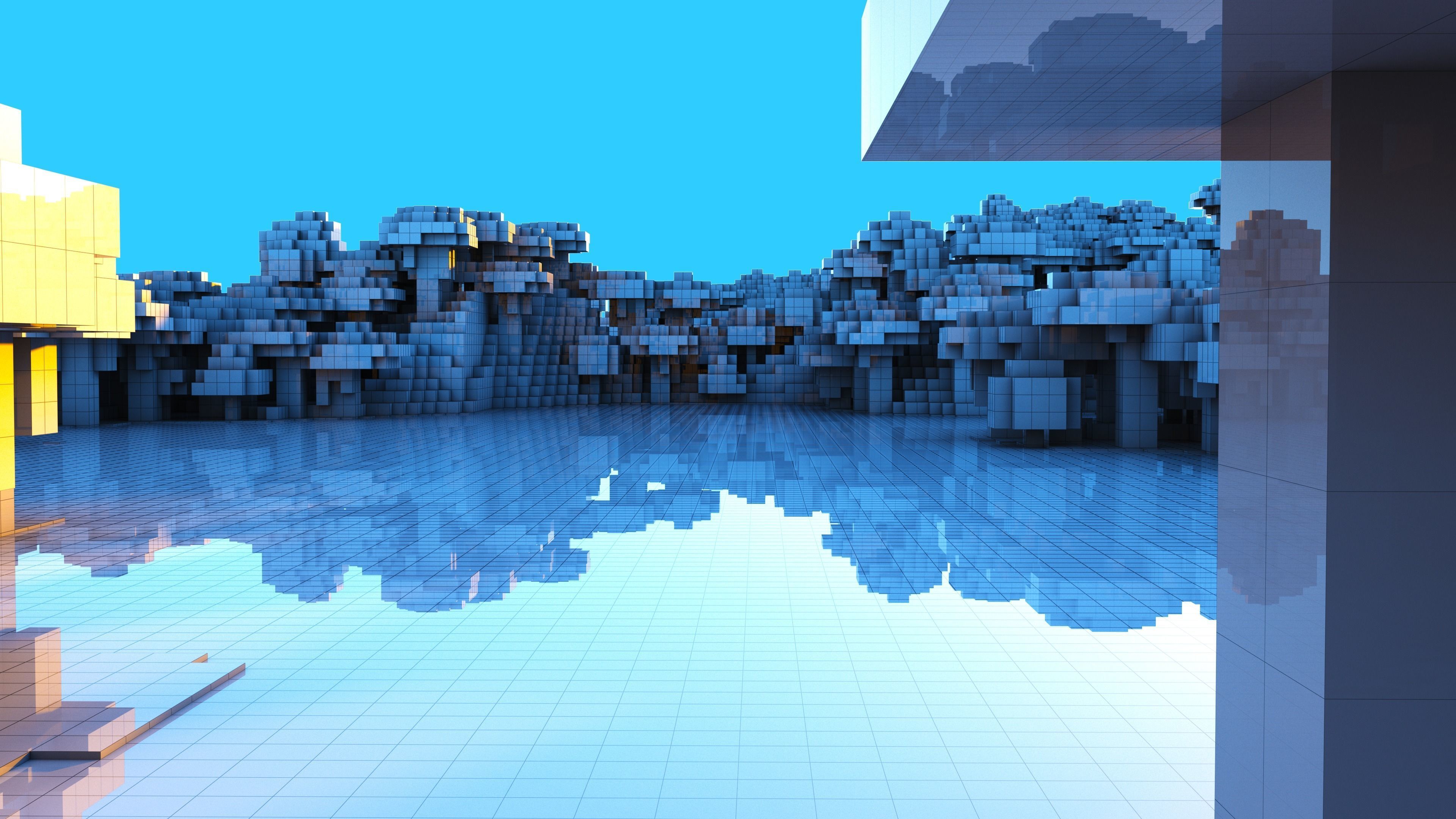 Minecraft Lakey - Forest Landscape 3D model_15
