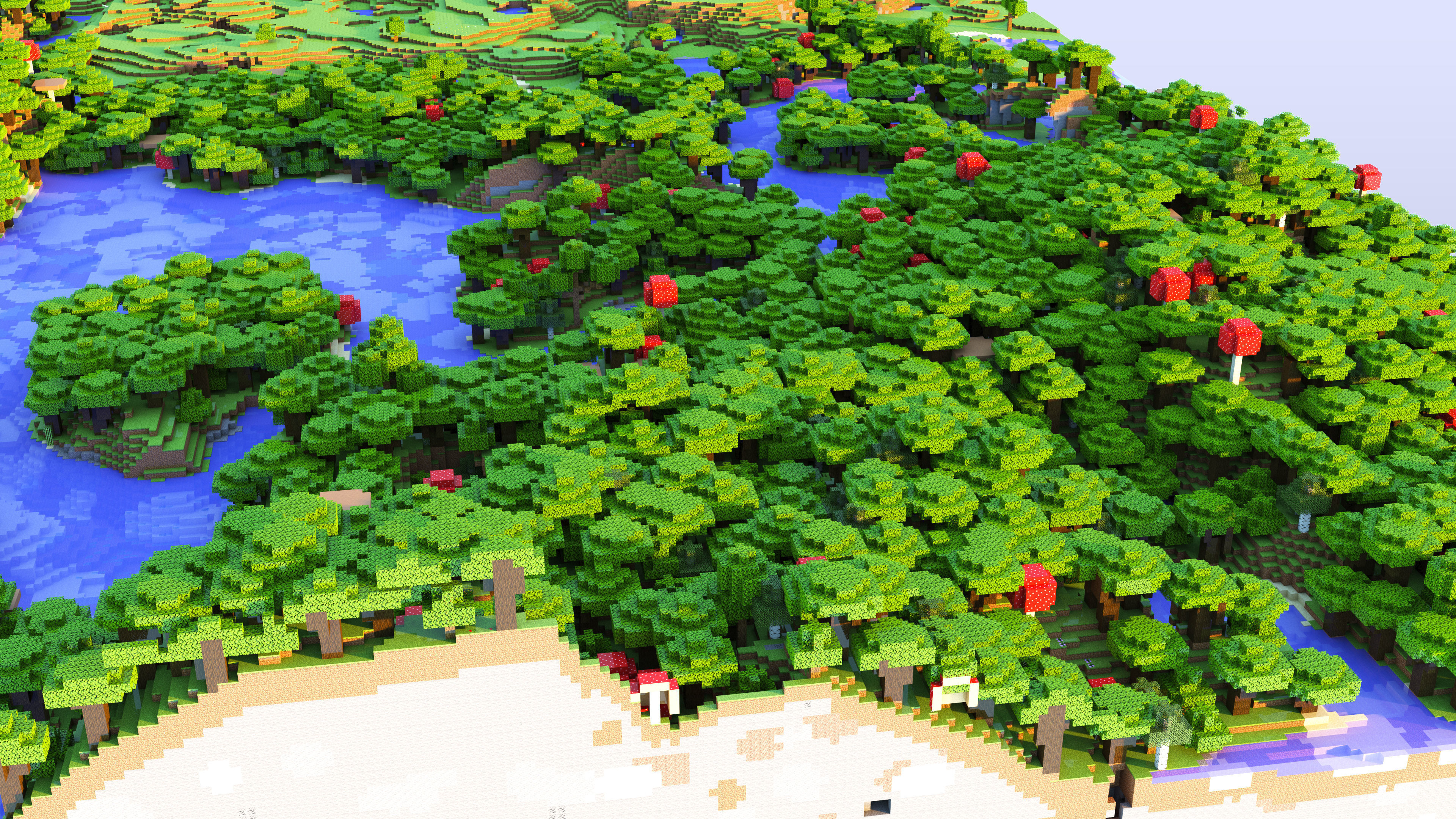 Minecraft Lakey - Forest Landscape 3D model_11