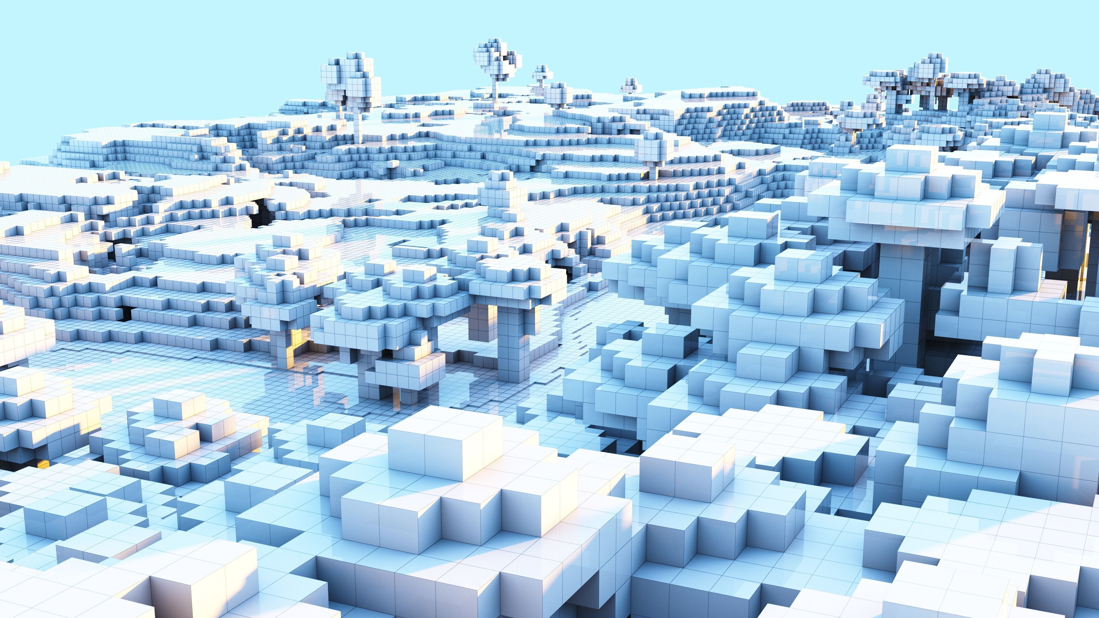 Minecraft Lakey - Forest Landscape 3D model_13