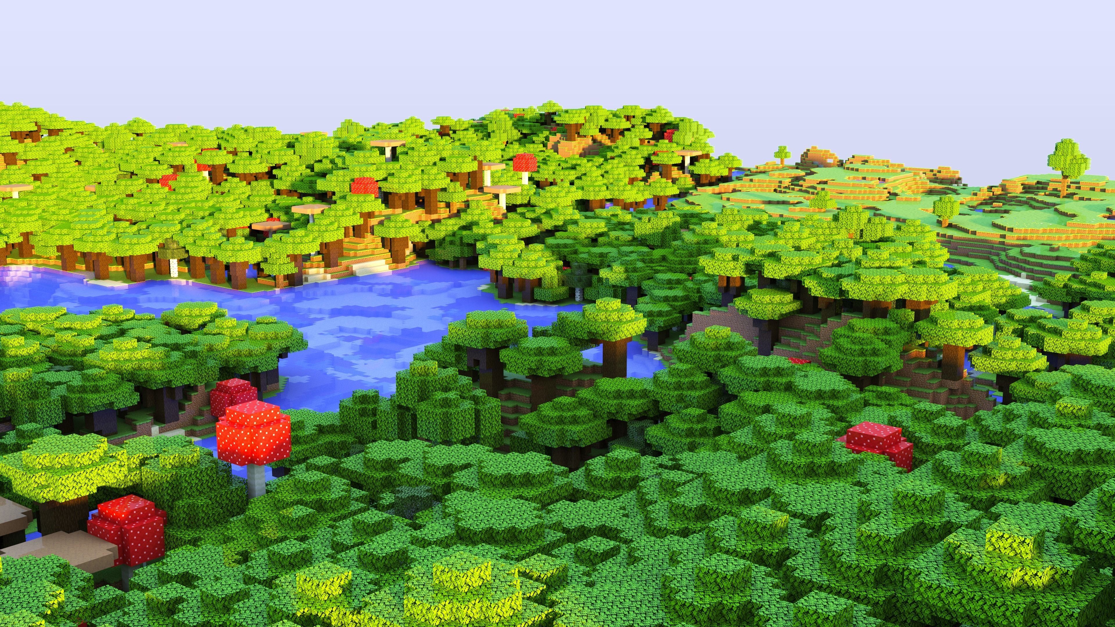 Minecraft Lakey - Forest Landscape 3D model_12