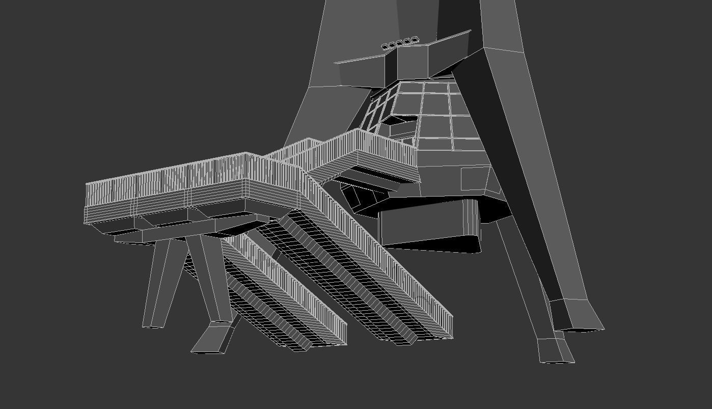 Avala Tower Low-poly 3D model_26