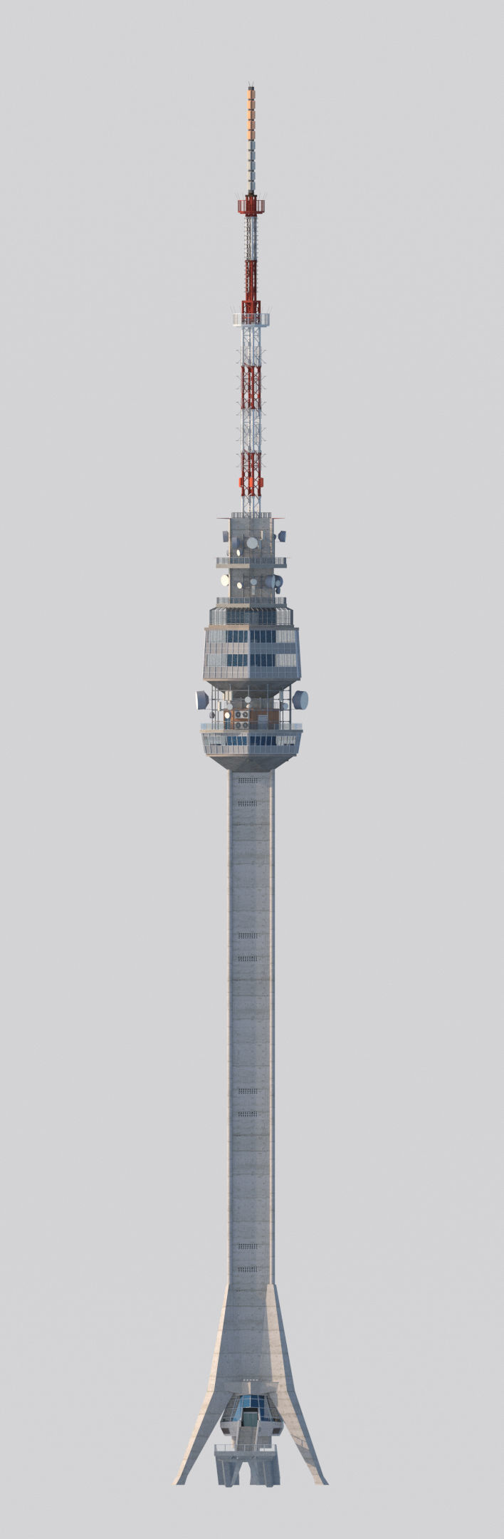 Avala Tower Low-poly 3D model_5