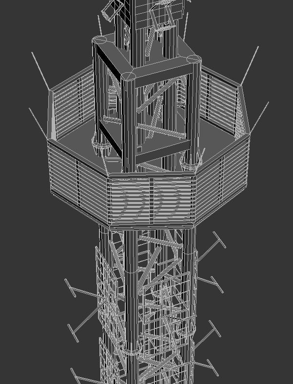 Avala Tower Low-poly 3D model_31